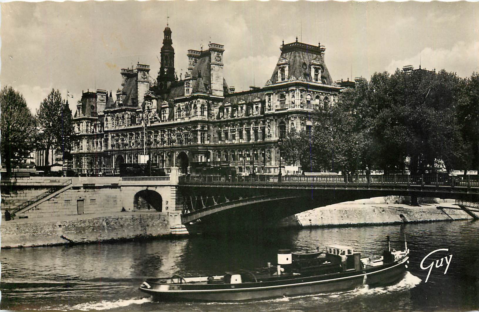 CPA Paris et ses Merveilles l'Hotel de Ville et le pont d'Arcole