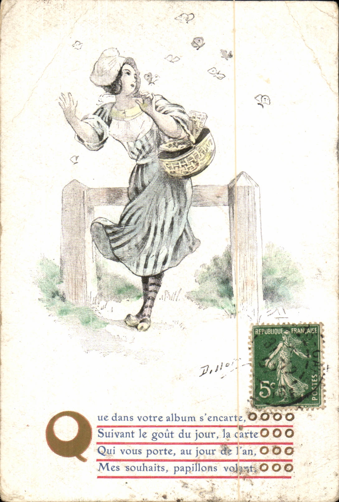 CPA Fantasy Woman and Butterfly butterflies