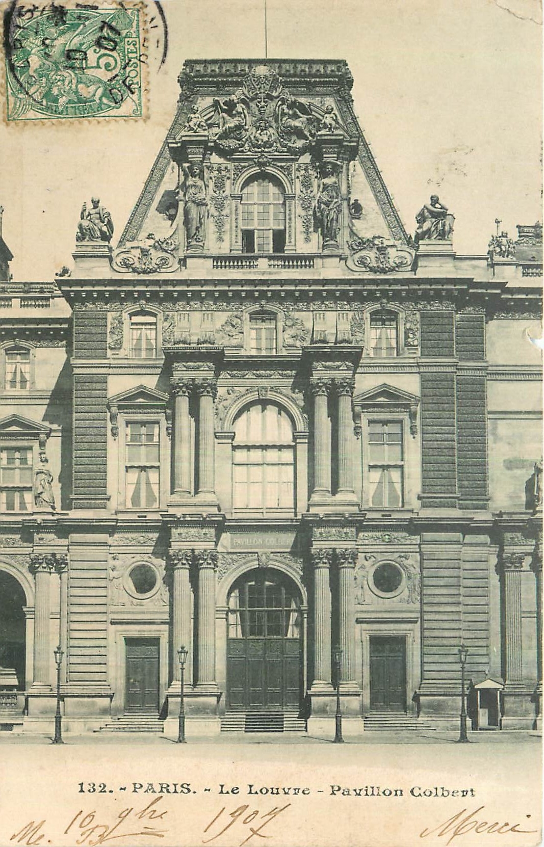 CPA Paris Le Louvre Pavillon Colbert 