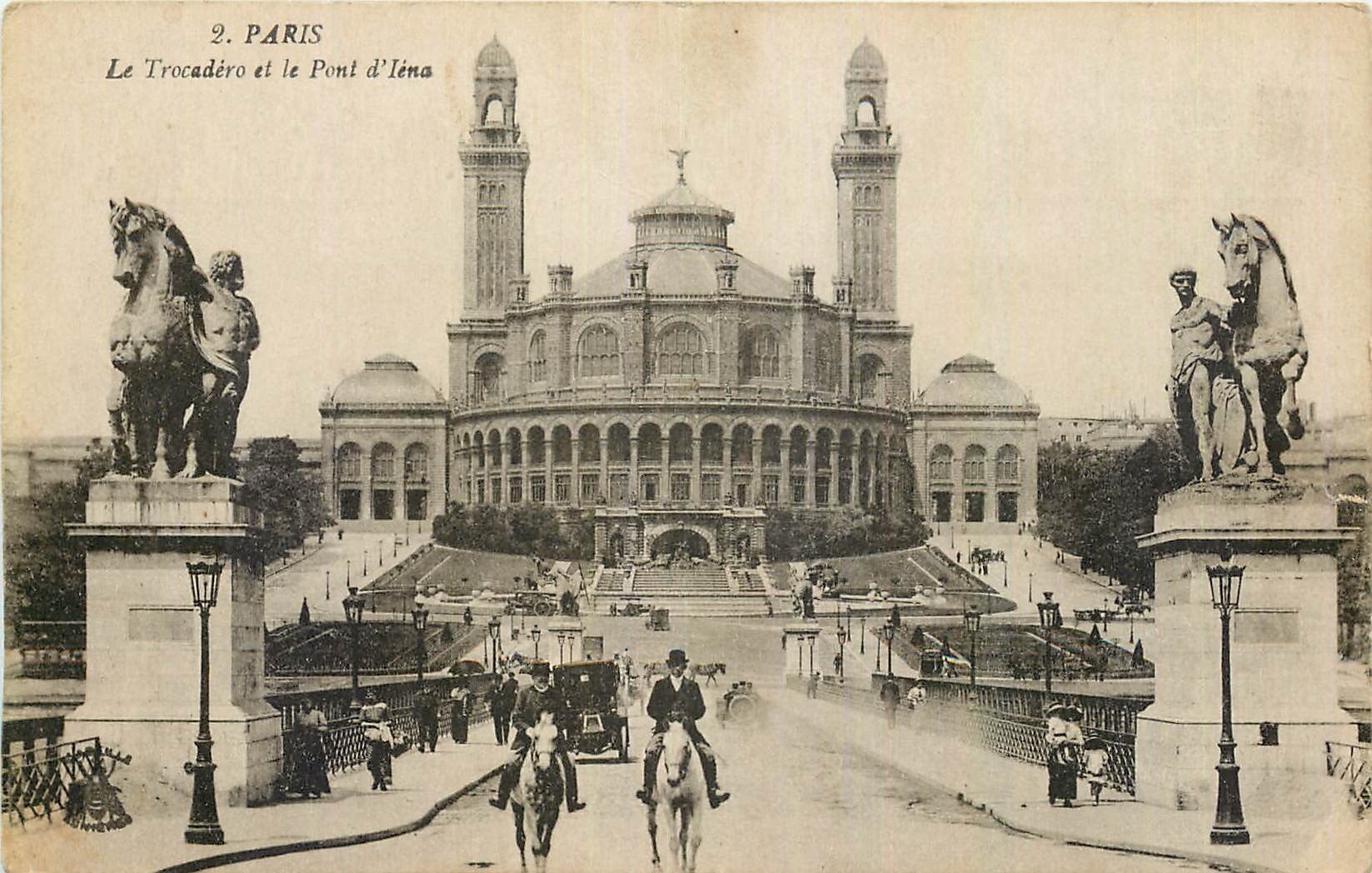 CPA Paris Le Trocadero et le Pont d'Iena 