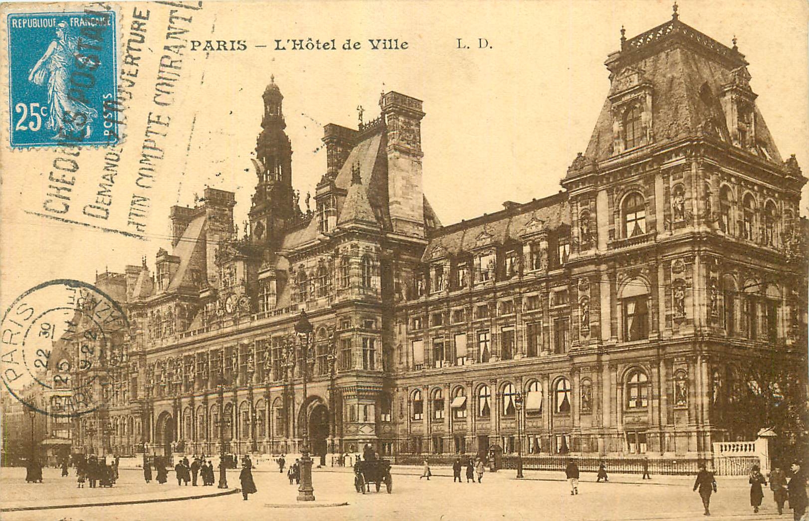 CPA Paris l'Hotel de Ville