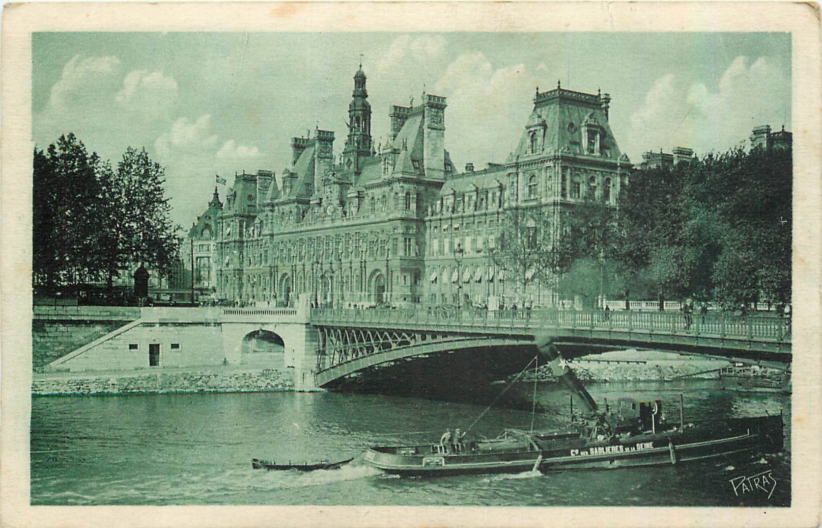 CPA Les Jolis Coins de Paris L'Hotel de Ville Bateau