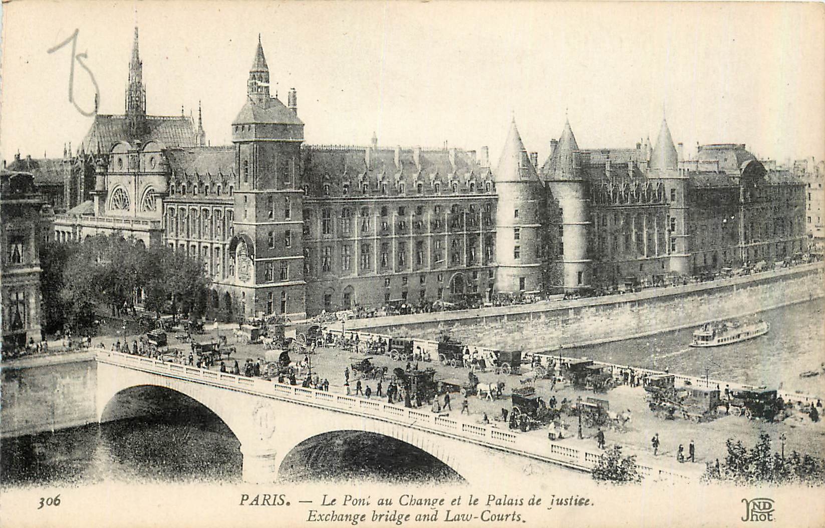 CPA Paris Le Pont au Change et le Palais de Justice