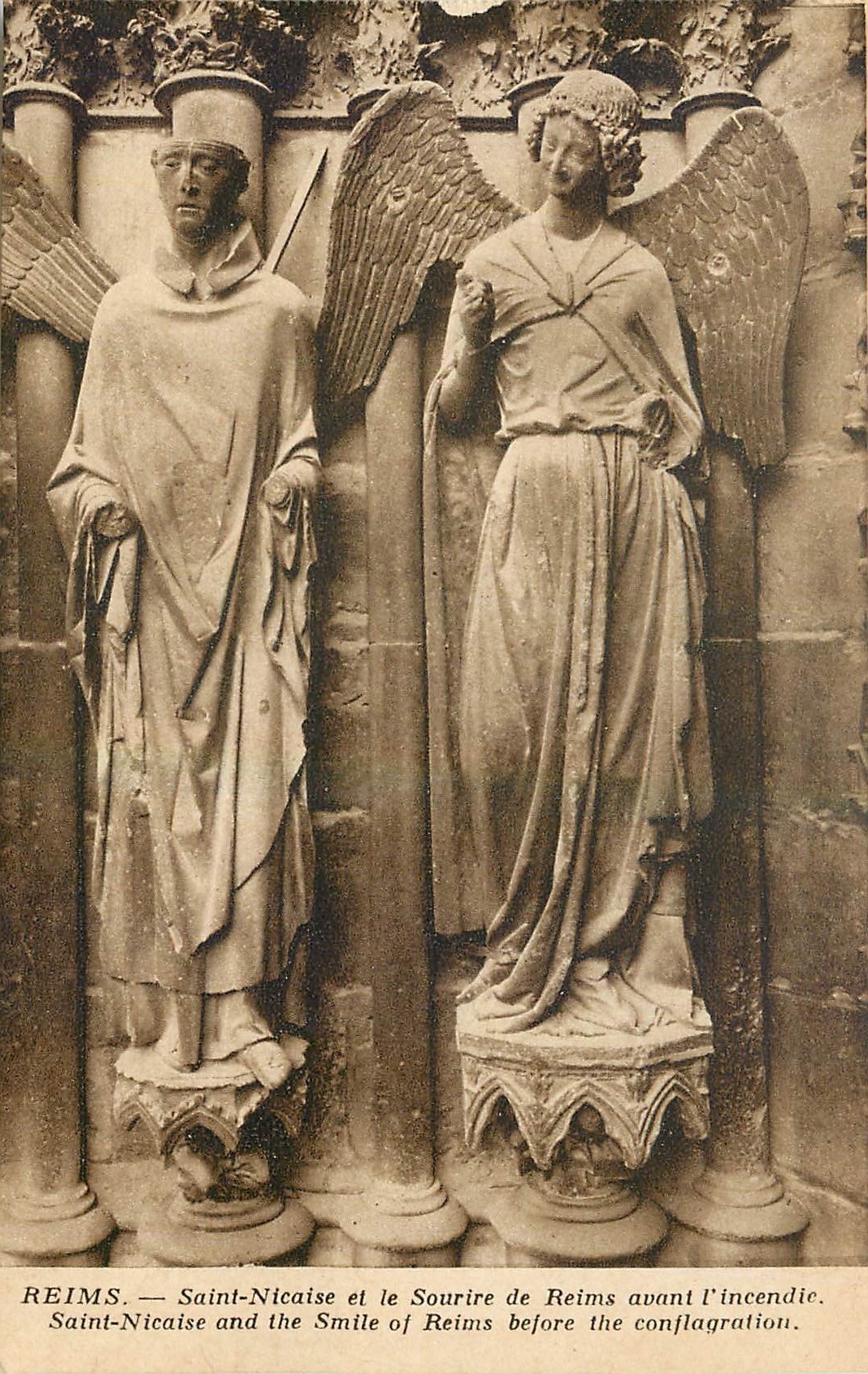 CPA Reims Saint Nicaise et le Sourite de Reims 