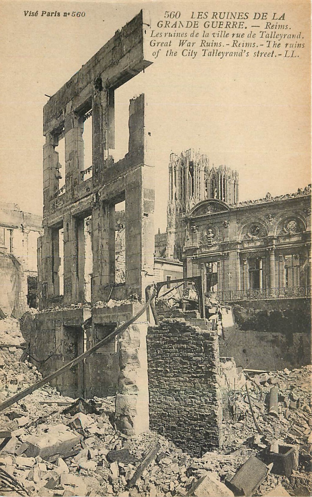 CPA Les Ruines de la Grande Guerre Reims les Ruines de la Ville rue de Talleyrand
