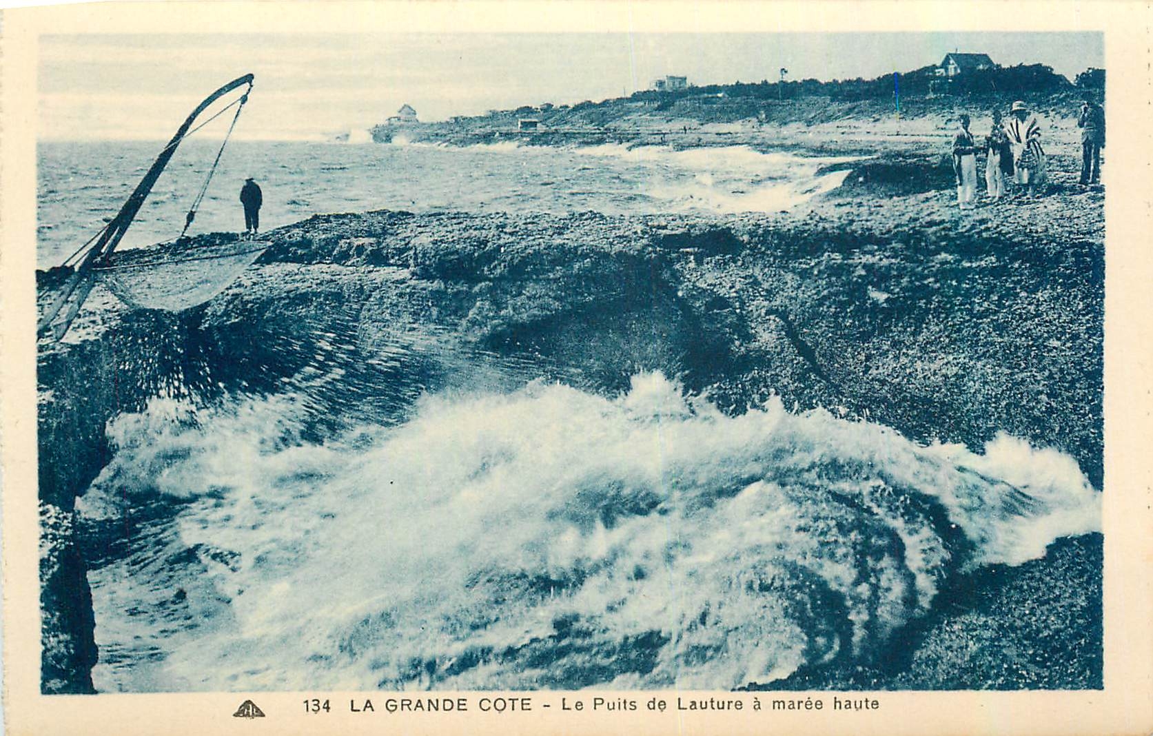 CPA La Grande Cote le Puits de Lauture a maree Haute