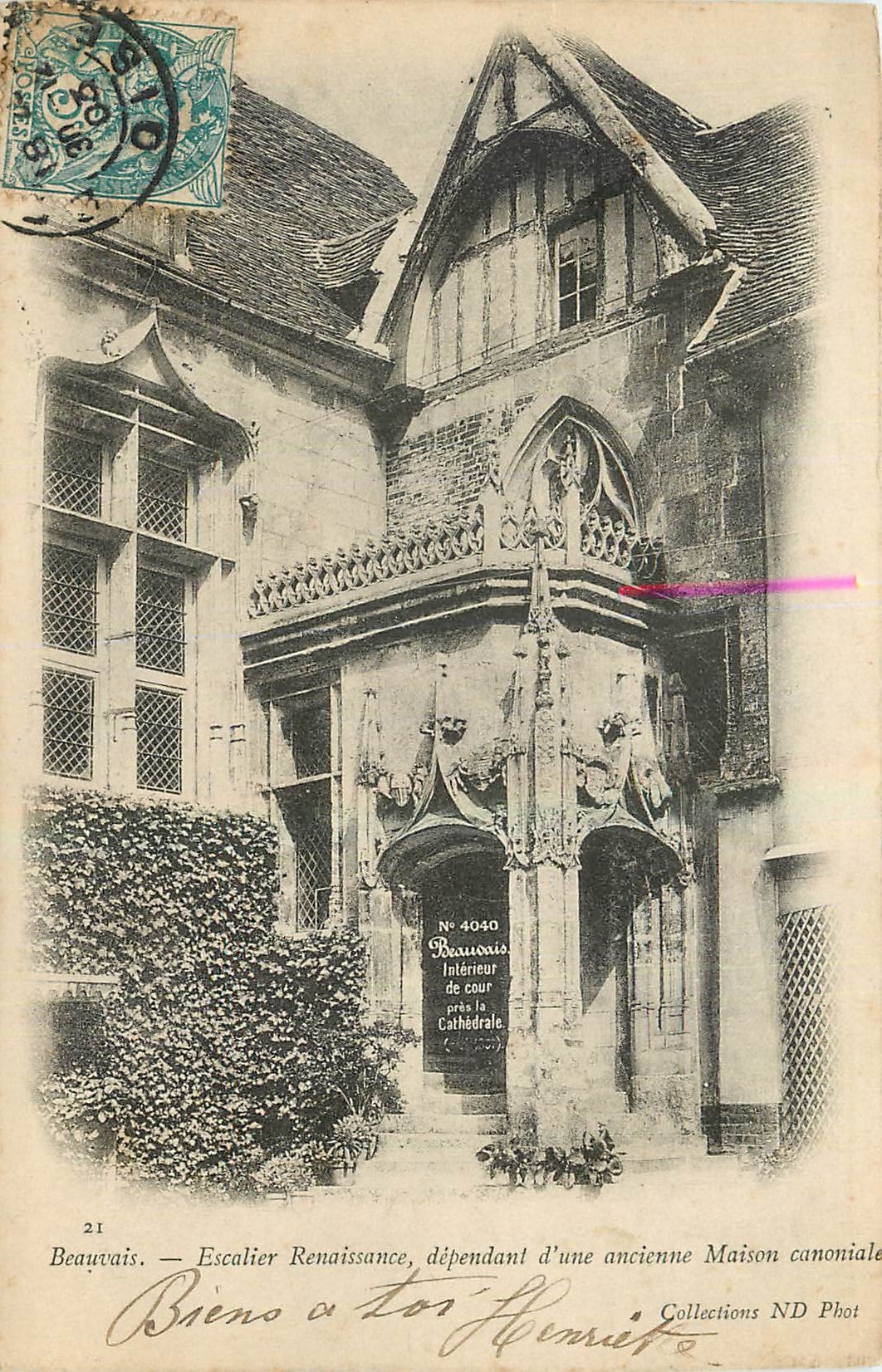 CPA Beauvais Escalier Renaissance dependant d'une ancienne Maison canoniale 