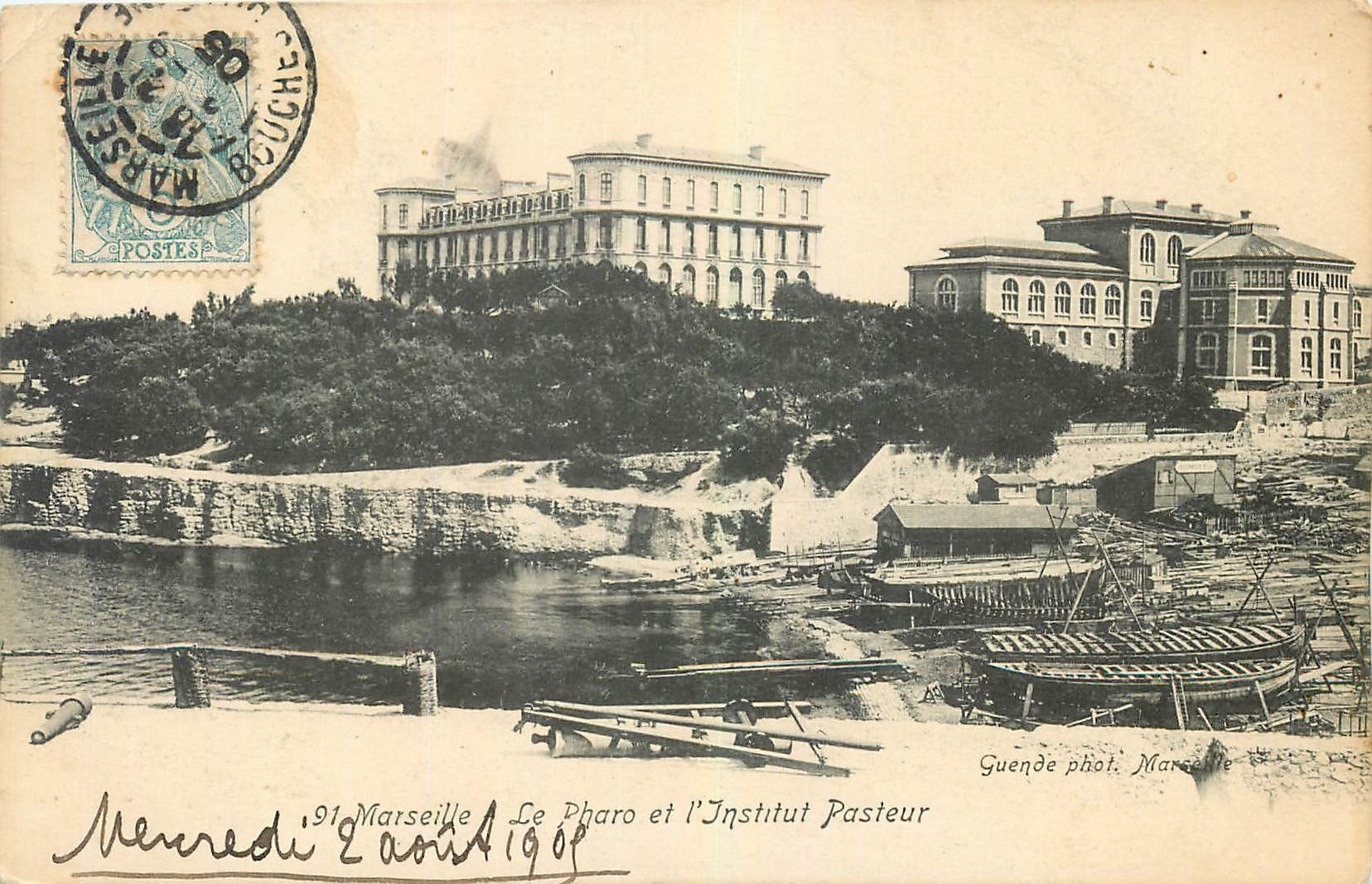 CPA Marseille Le Pharo et l'Institut Pasteur 