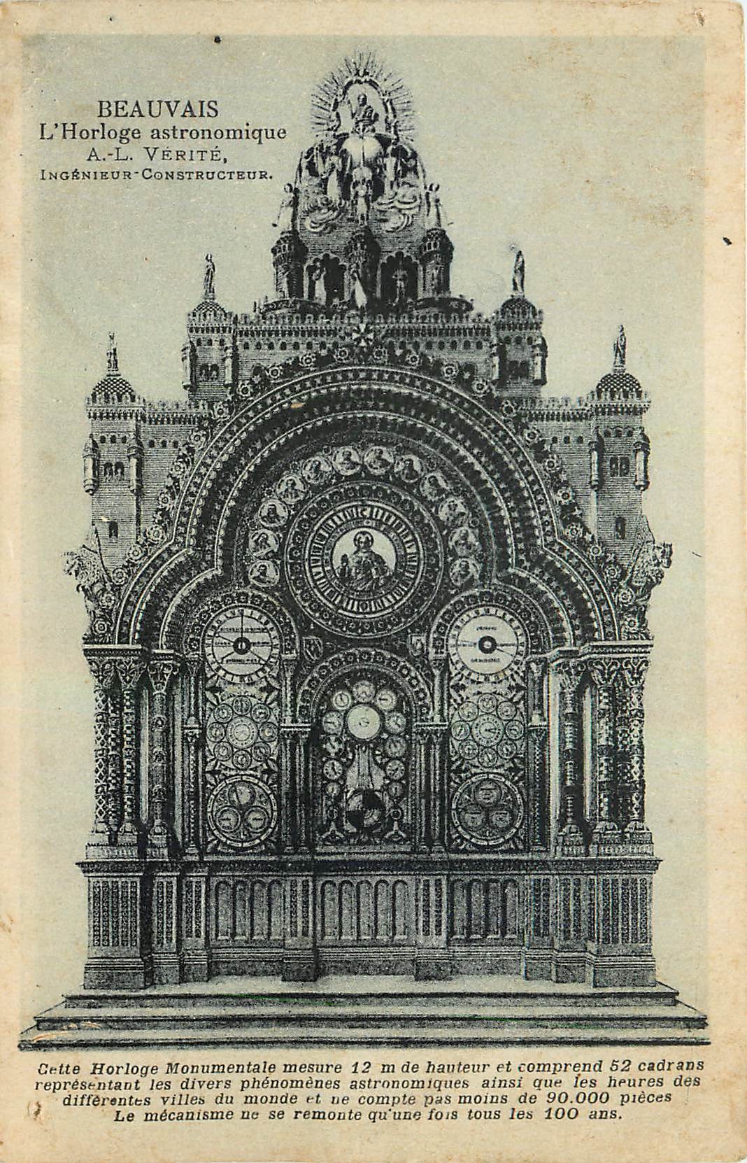 CPA Beauvais l'Horloge astronomique 