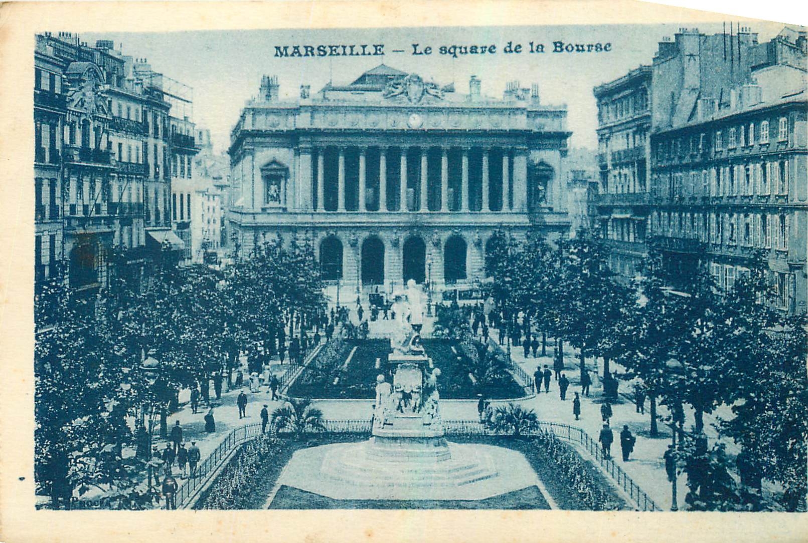 CPA Marseille Le square de la Bourse 