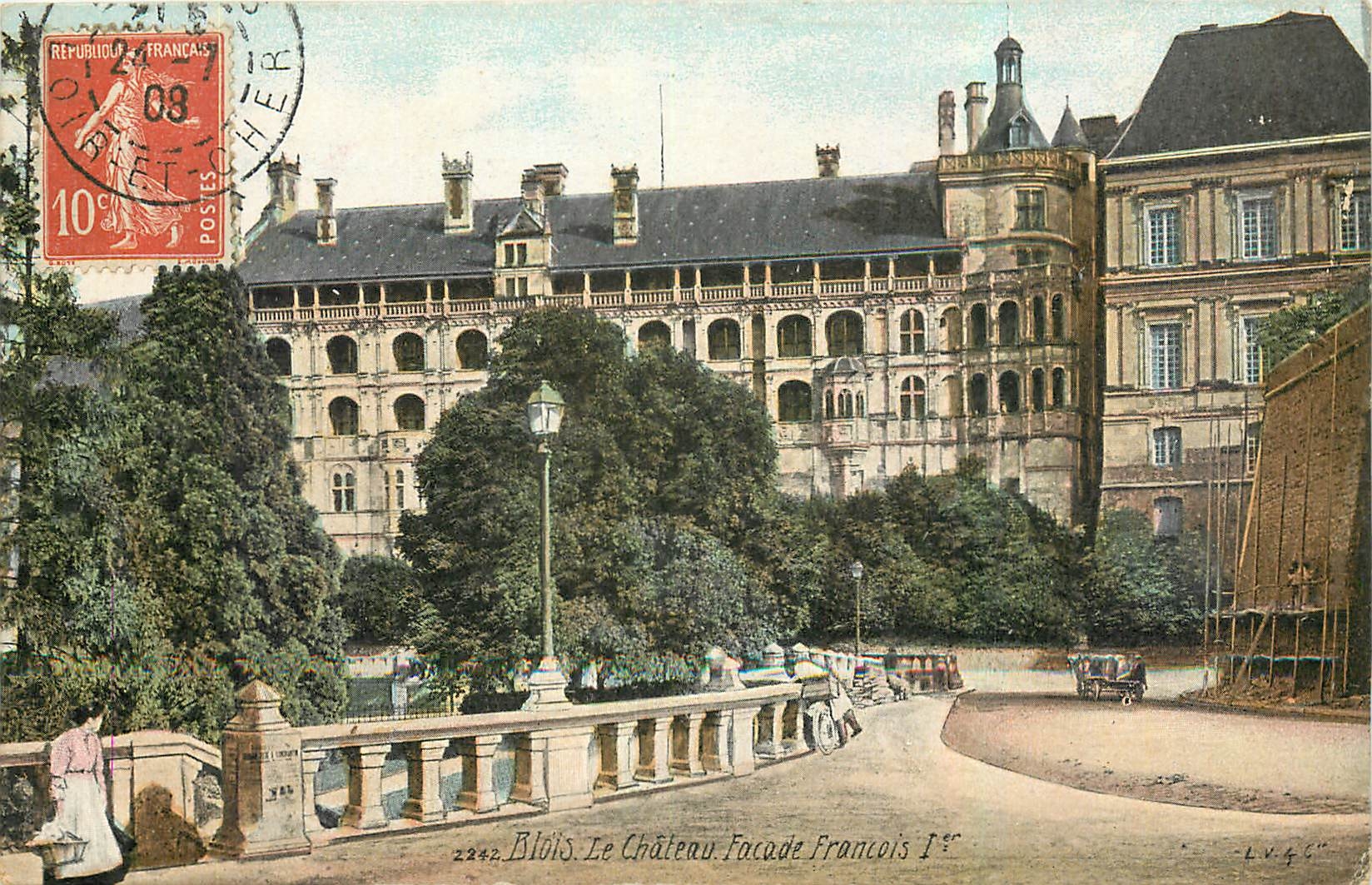 CPA Blois Le Chateau Facade Francois I 