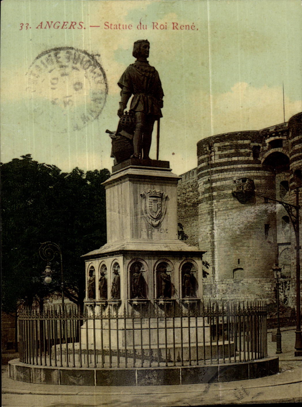 Angers CPA the castle Statue of King Rene