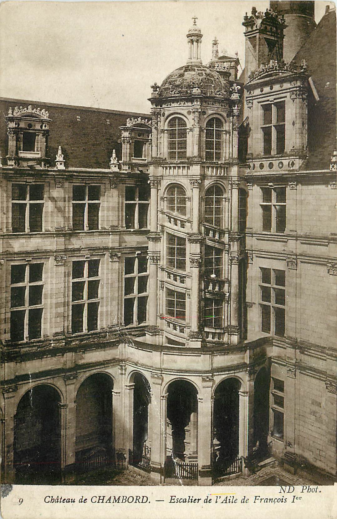 CPA Chateau de Chambord Escalier de l'Aile de Francois I