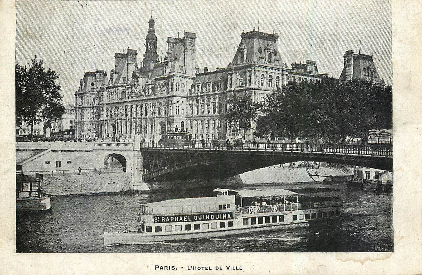 CPA Paris l'Hotel de Ville St Raphaele Quinquina