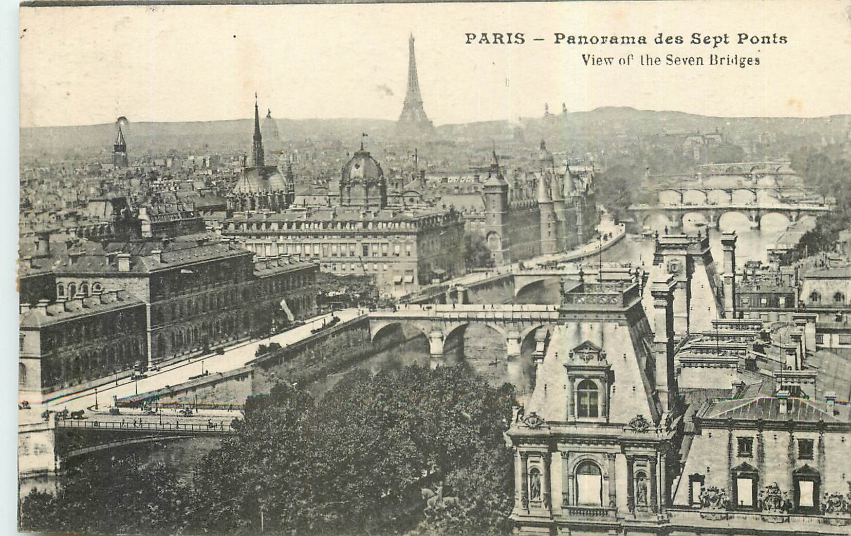 CPA Paris Panorama des Sept Ponts 