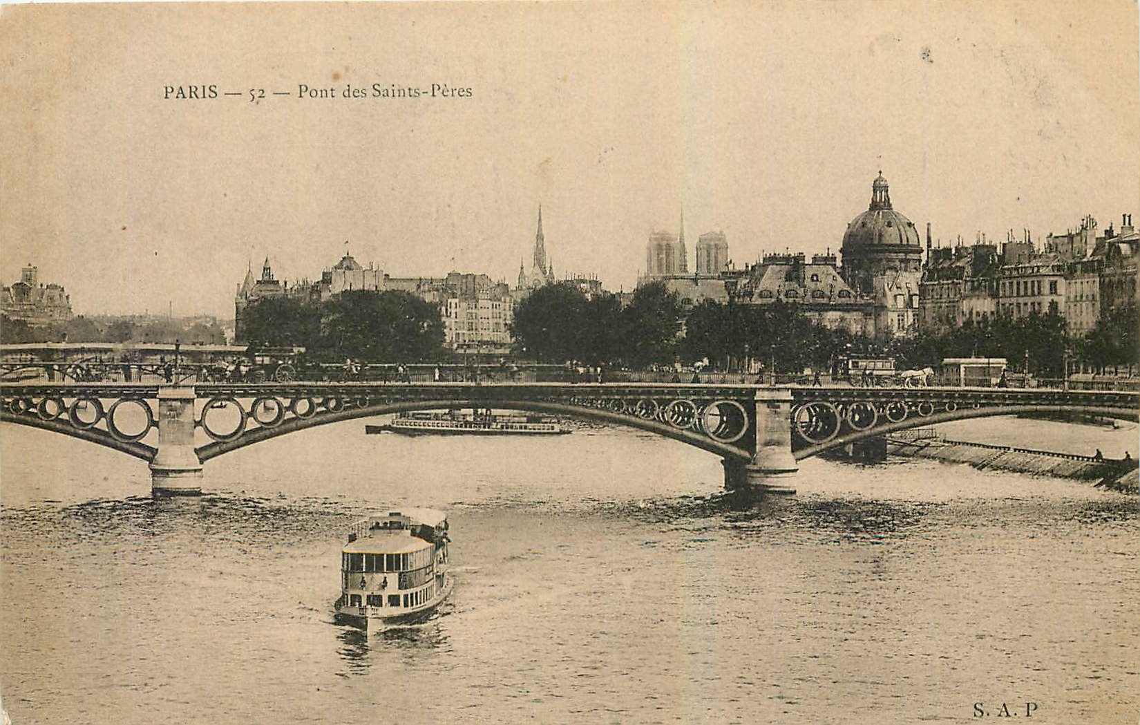 CPA Paris Pont des Saints Peres 