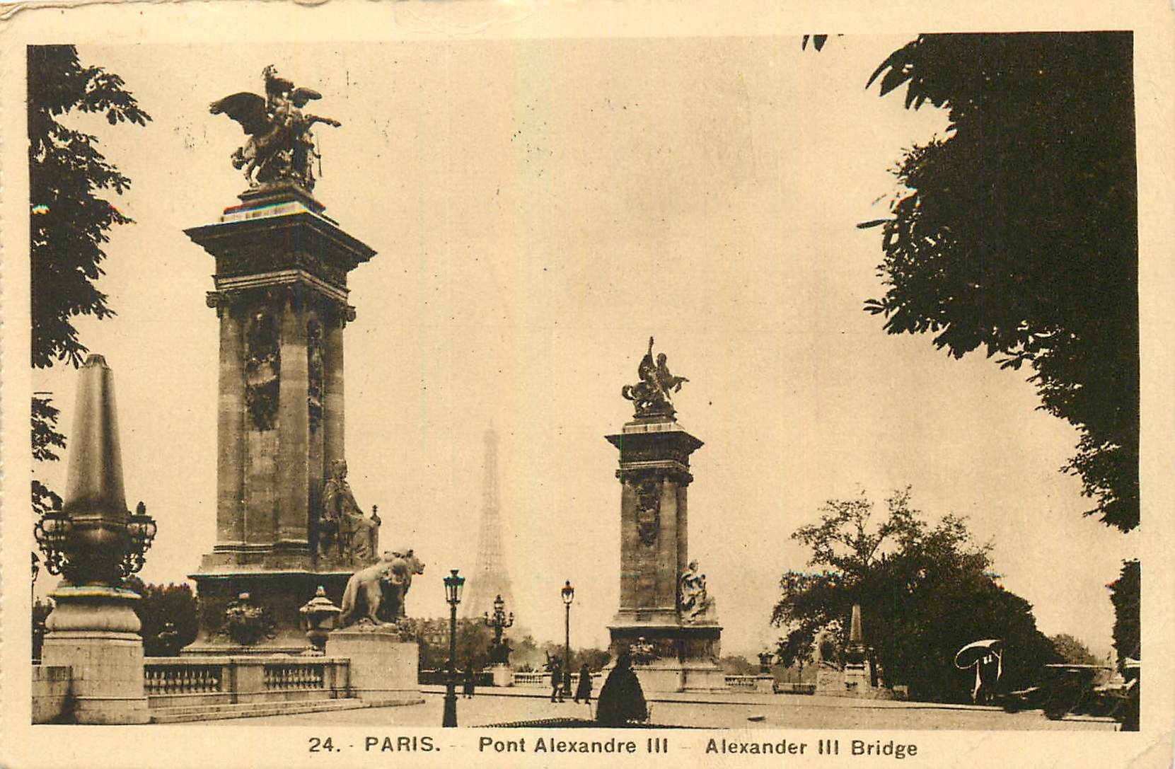 CPA Paris Pont Alexandre III Tour Eiffel