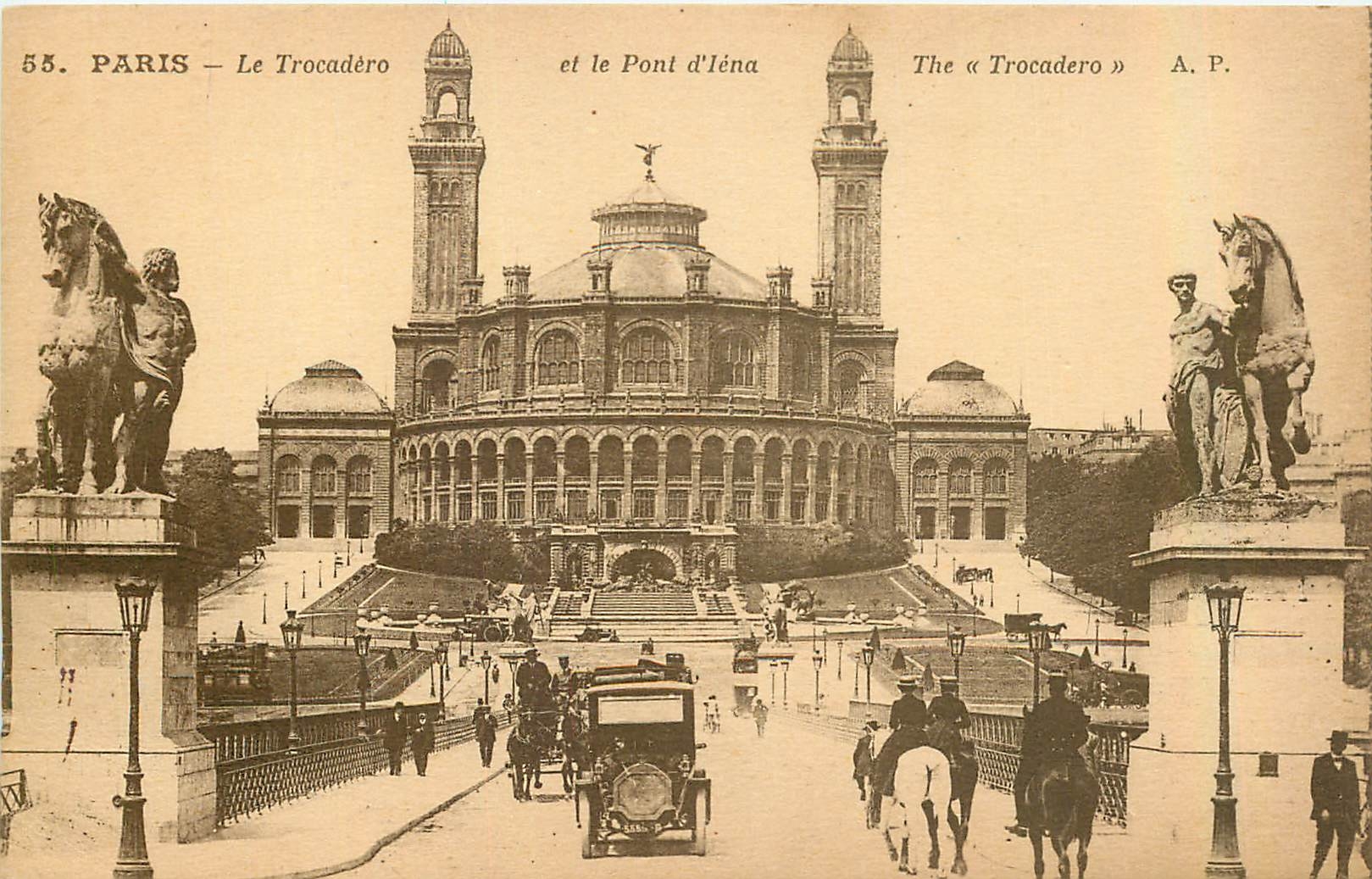 CPA Paris Le Trocadero et le Pont d'Iena 