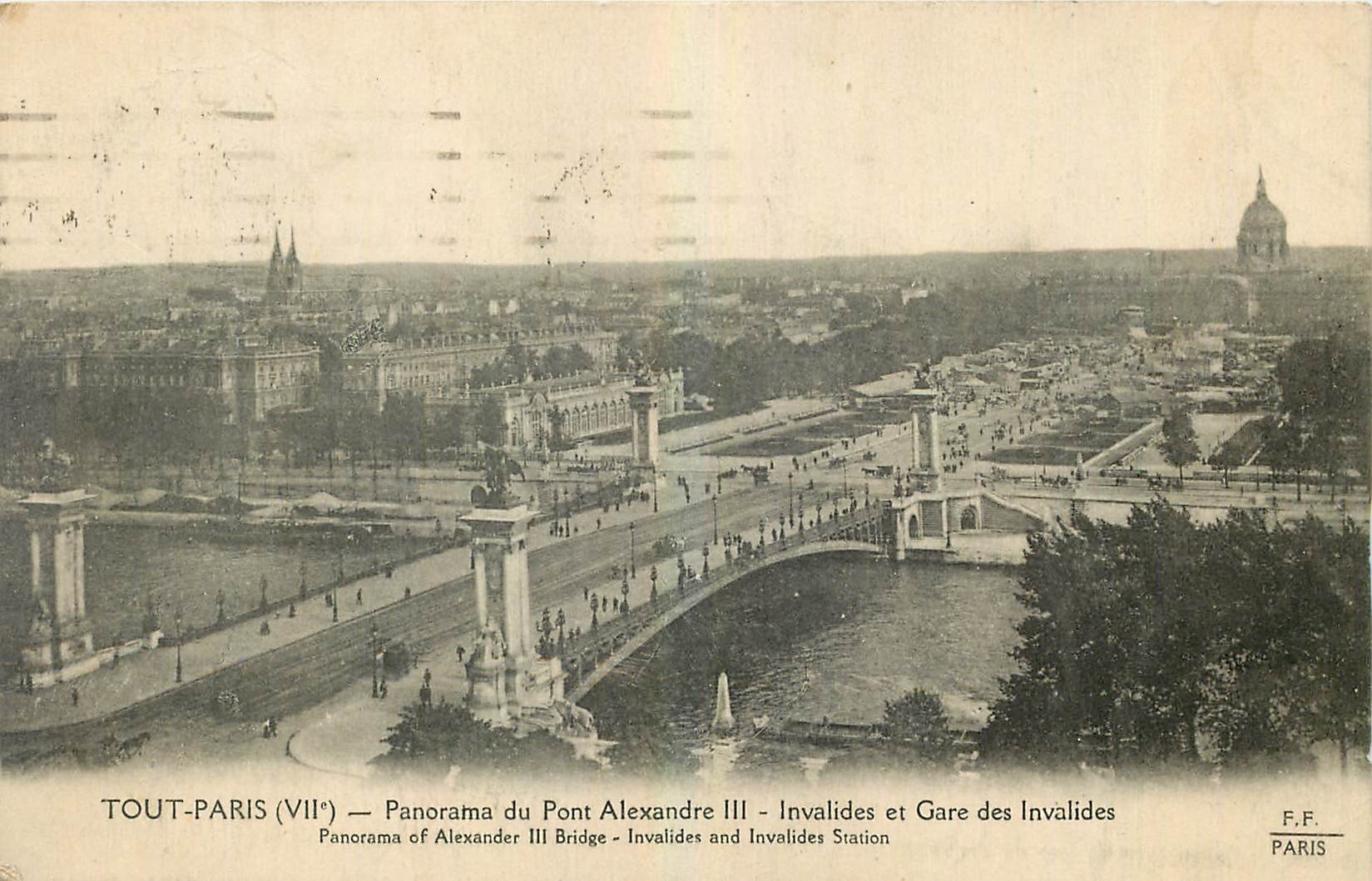 CPA Tout Paris Panorama du Pont Alexandre III Invalides et Gare des Invalides