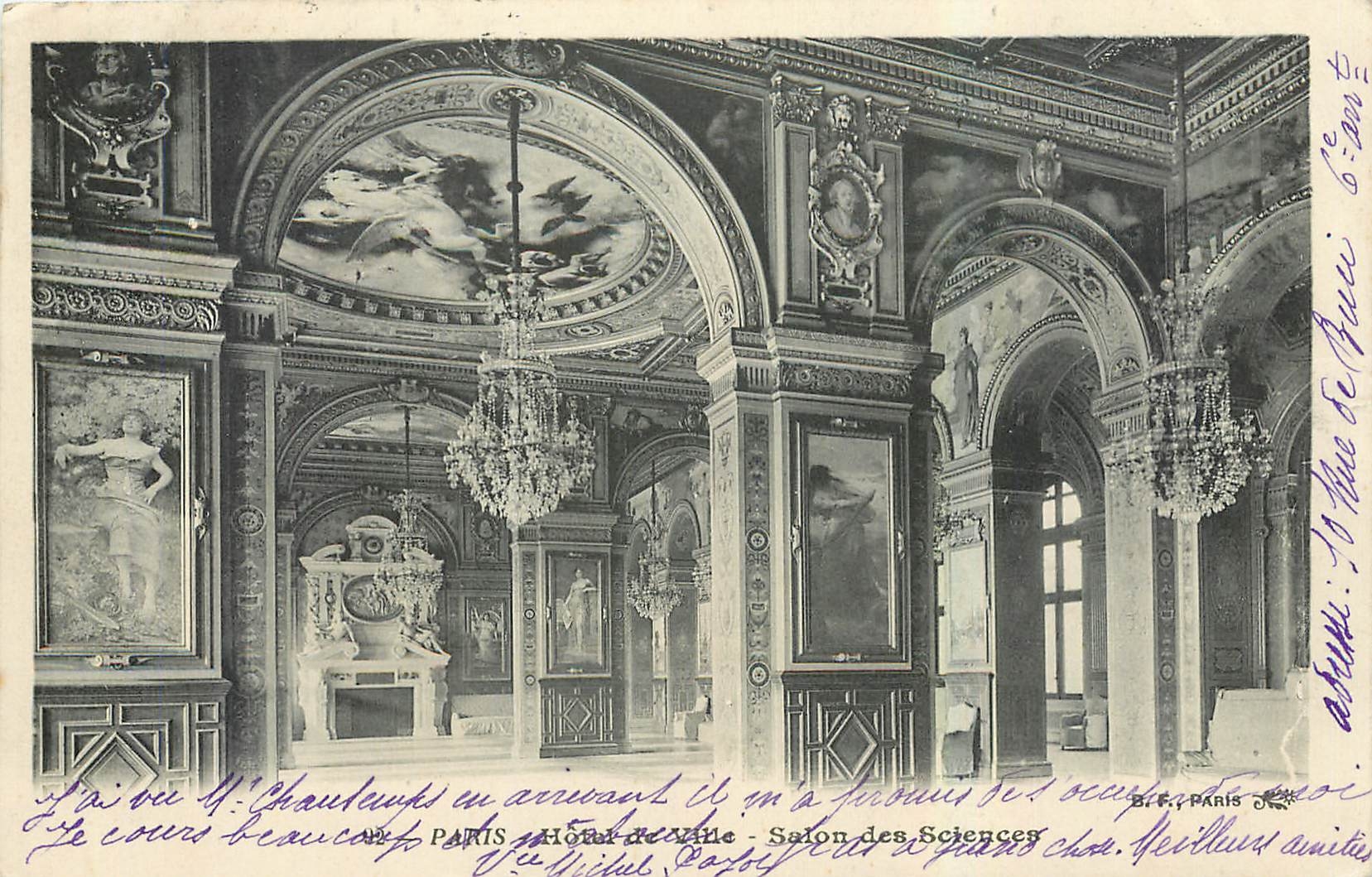 CPA Paris Hotel de Ville Salon des Sciences