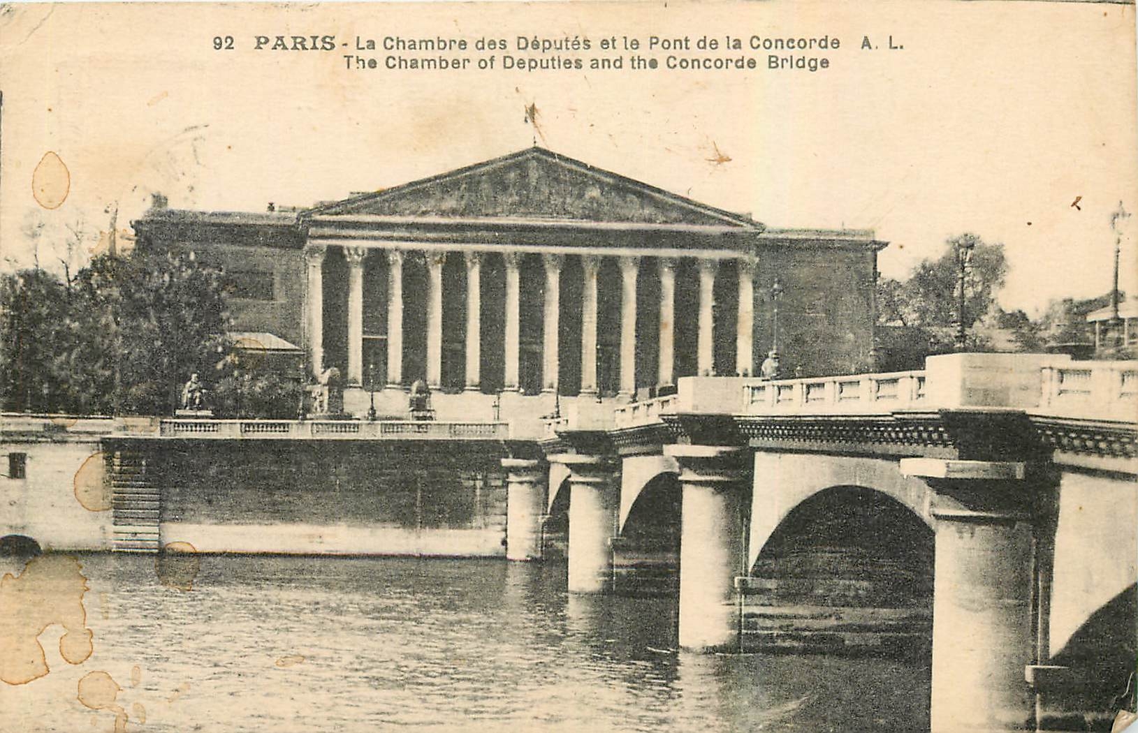 CPA Paris La Chambre des Deputes et le Pont de la Concorde 