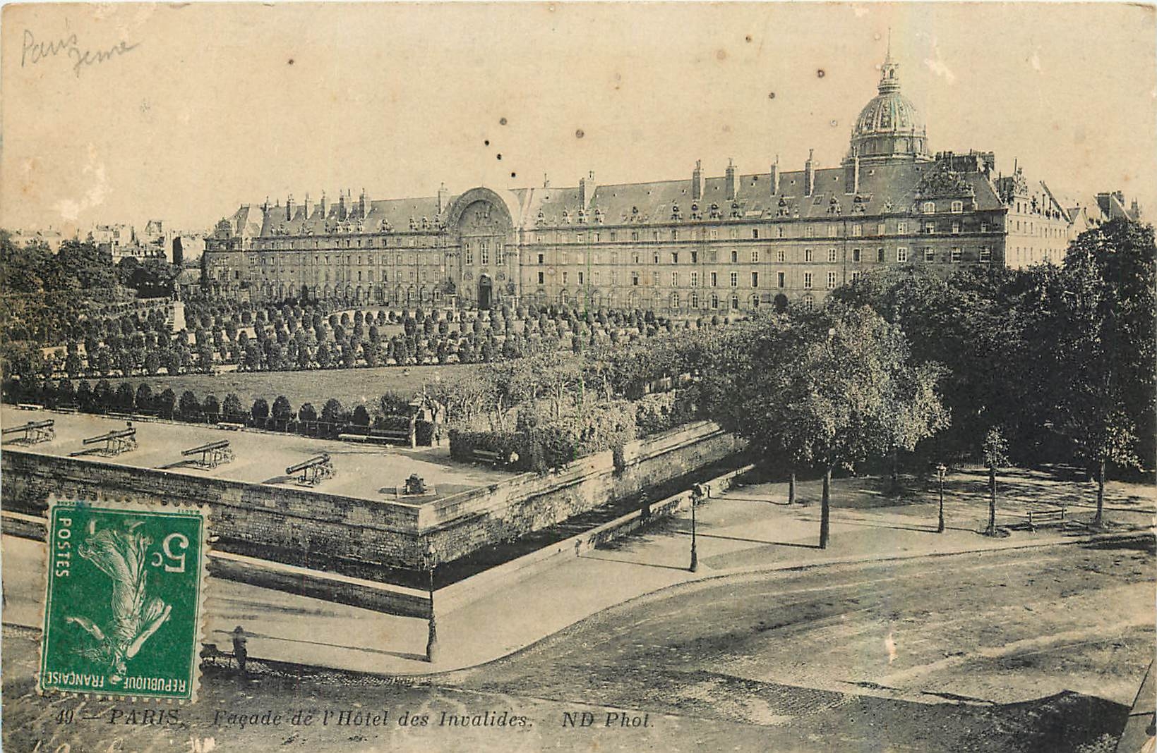 CPA Paris Facade de l'Hotel des Invalides