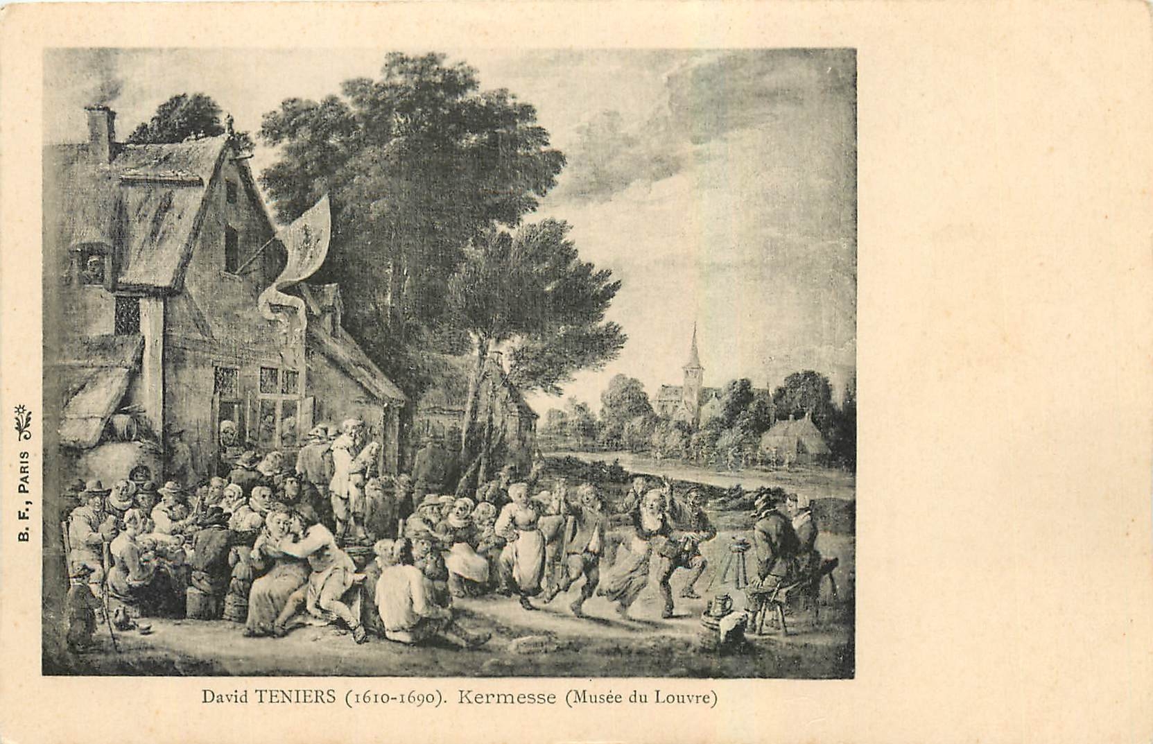 CPA David Teniers Kermesse Musee du Louvre