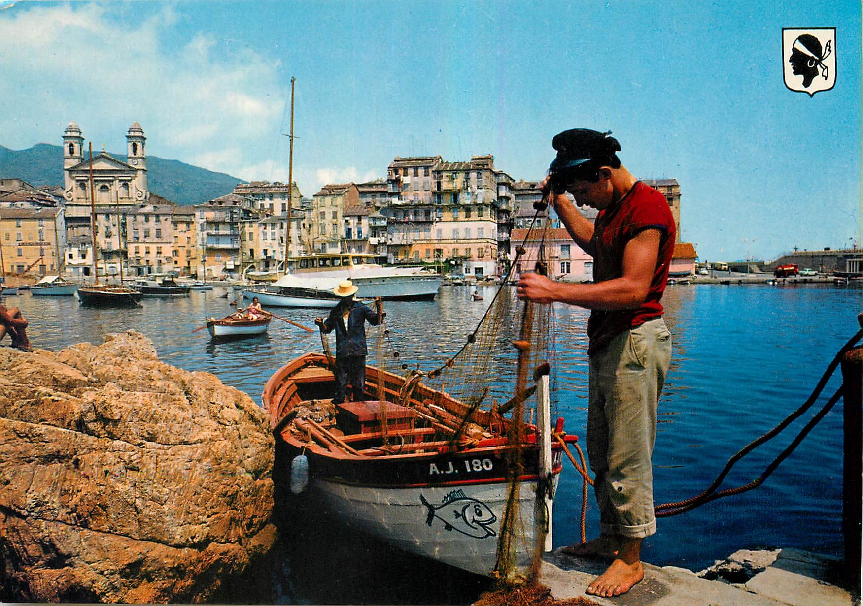 CPM Corse Ile de Beaute Bastia Preparatif de peche 