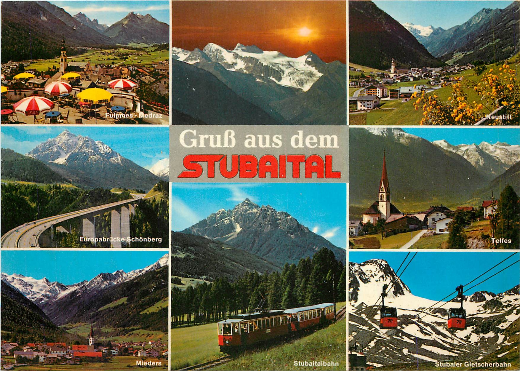 CPM Herrliches Stubaital Erholungsgebiet und Sommerschilauf in den Alpen Tirol