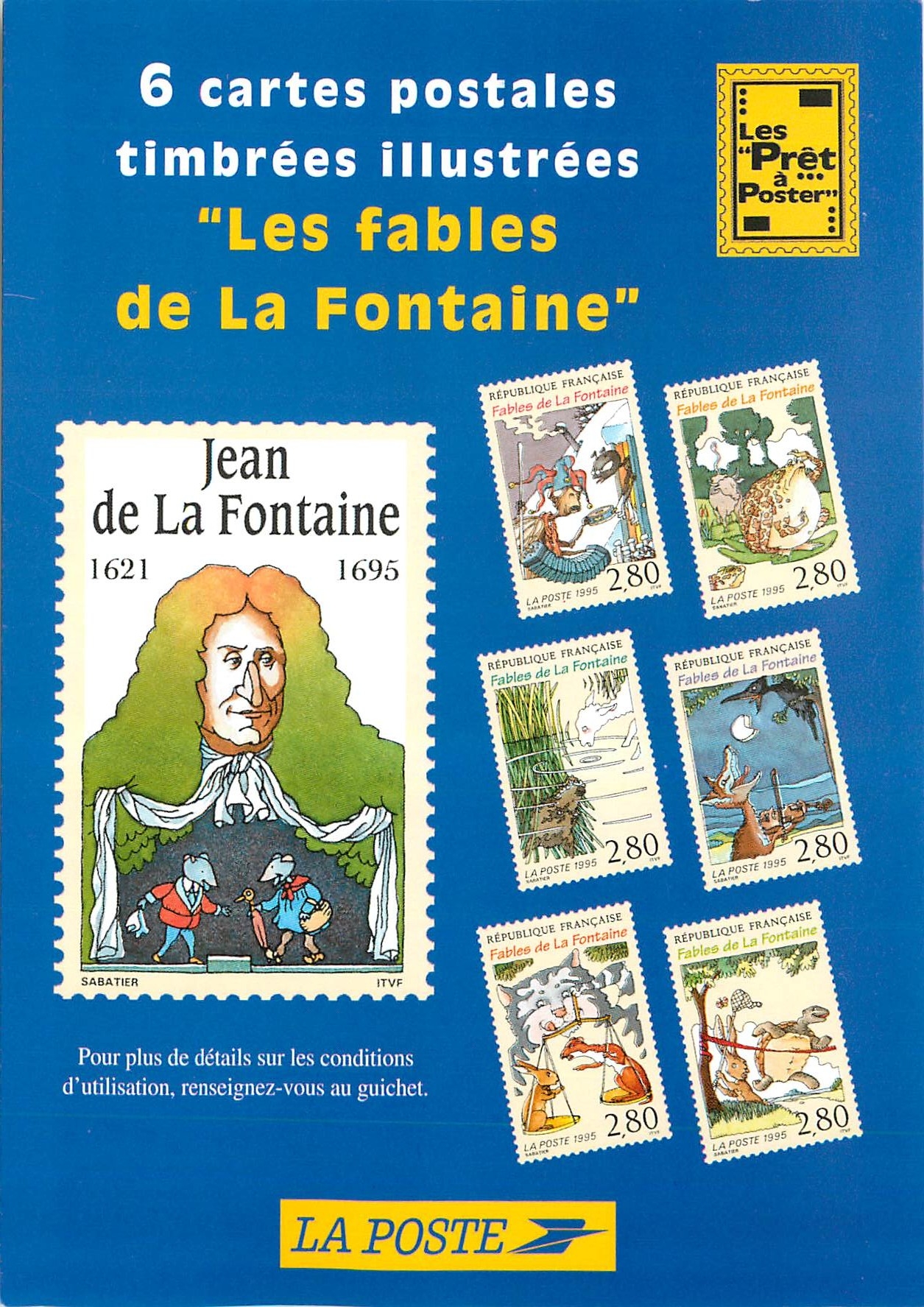 CPM Les Fables de la Fontaine La Poste