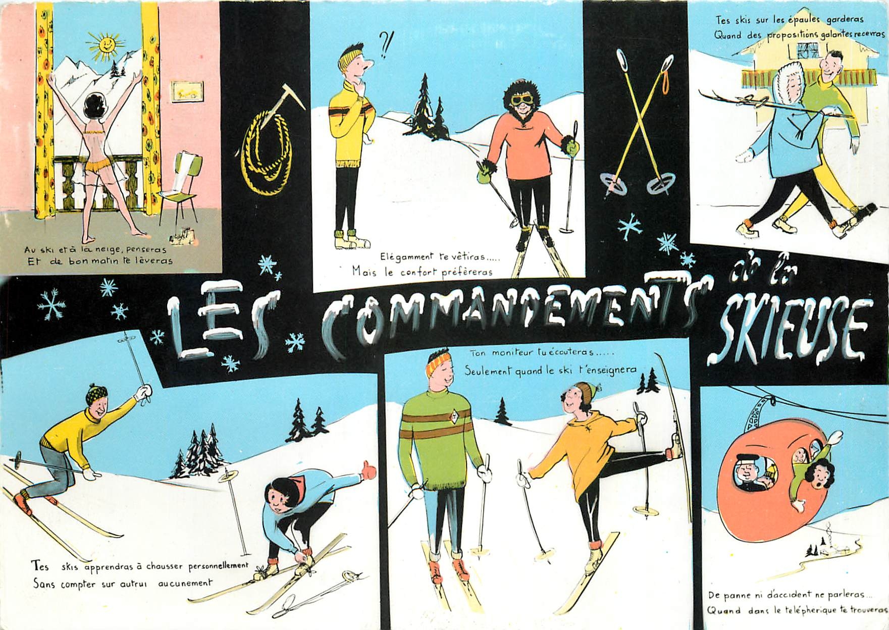 CPM Les Commandements de la Skieuse Ski