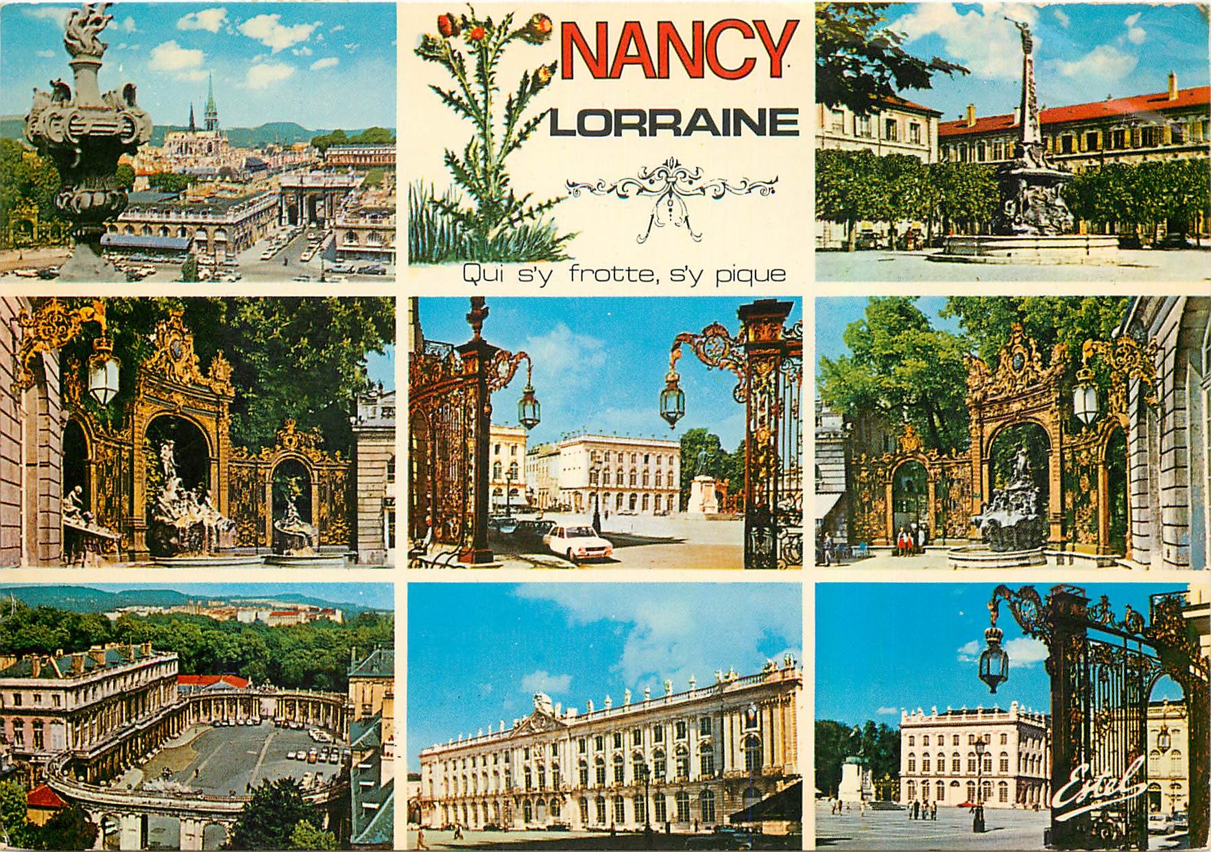 CPM Nancy Meurthe et Moselle La Place Stanislas la Carriere et Saint Epvre la place d'Alliance Fonta