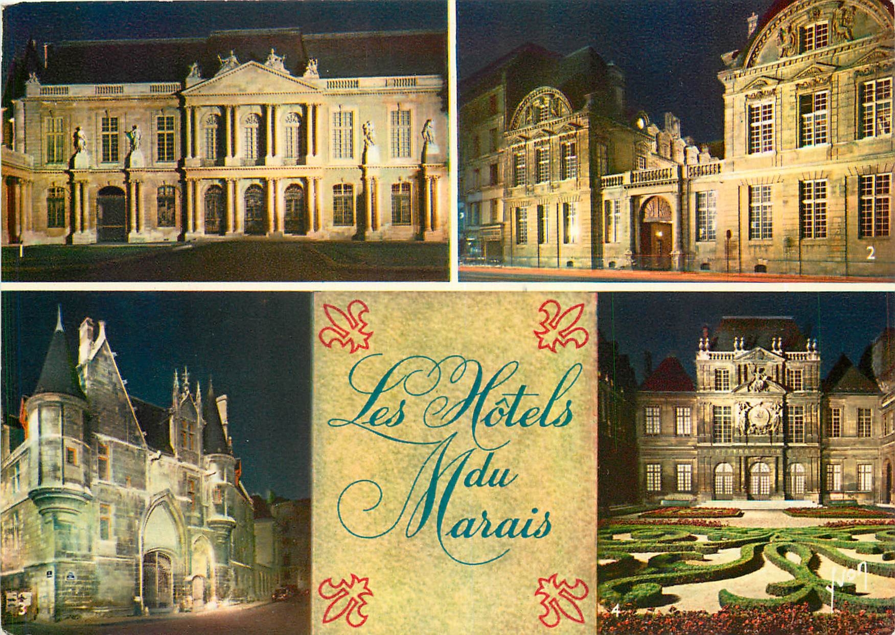CPM Couleurs et Lumiere de France Paris Les Hotels du Marais Hotel de Soubise Hotel de Belhune Sully
