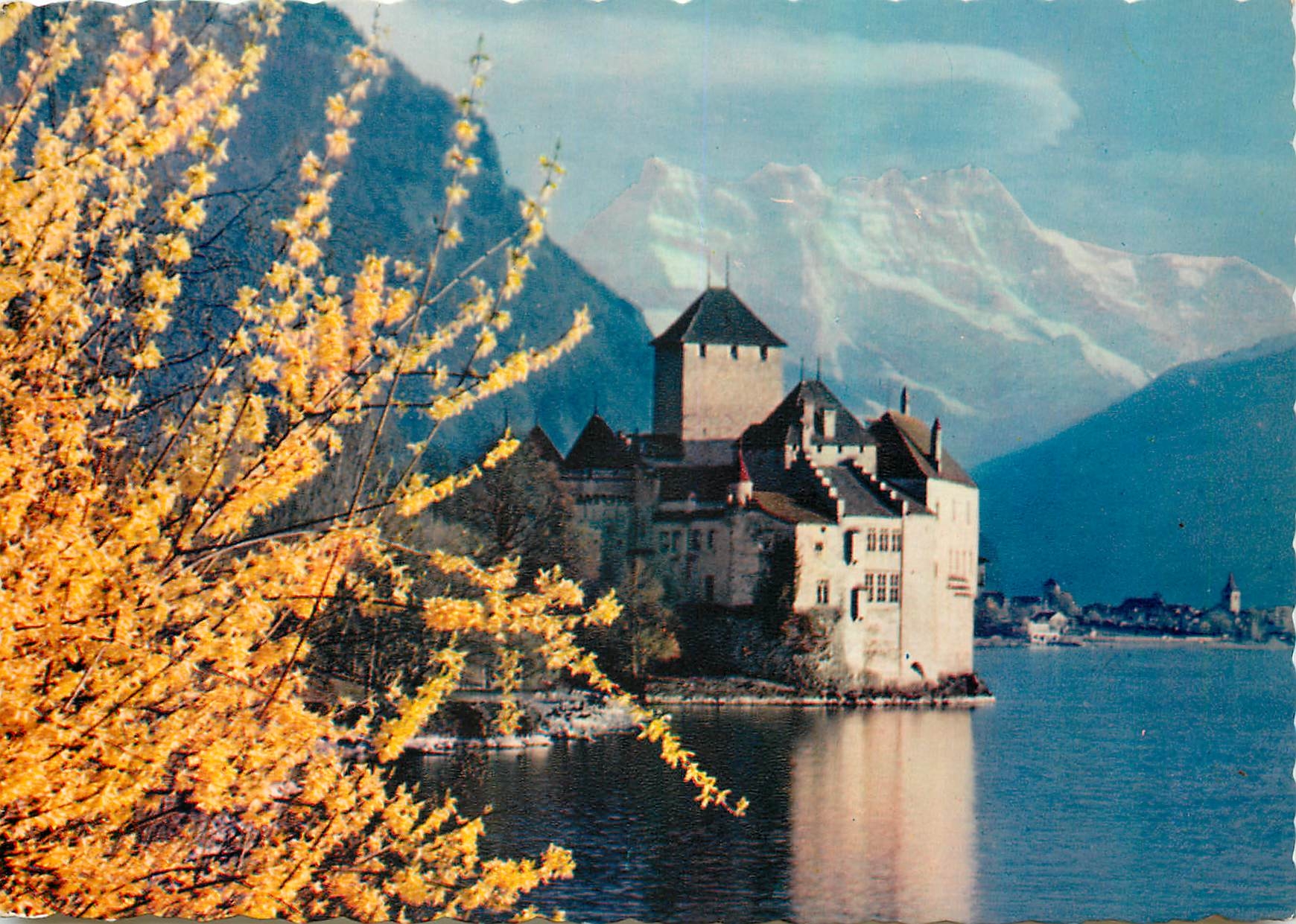 CPM Lac Leman Chateau de Chillon et les Dents du Midi