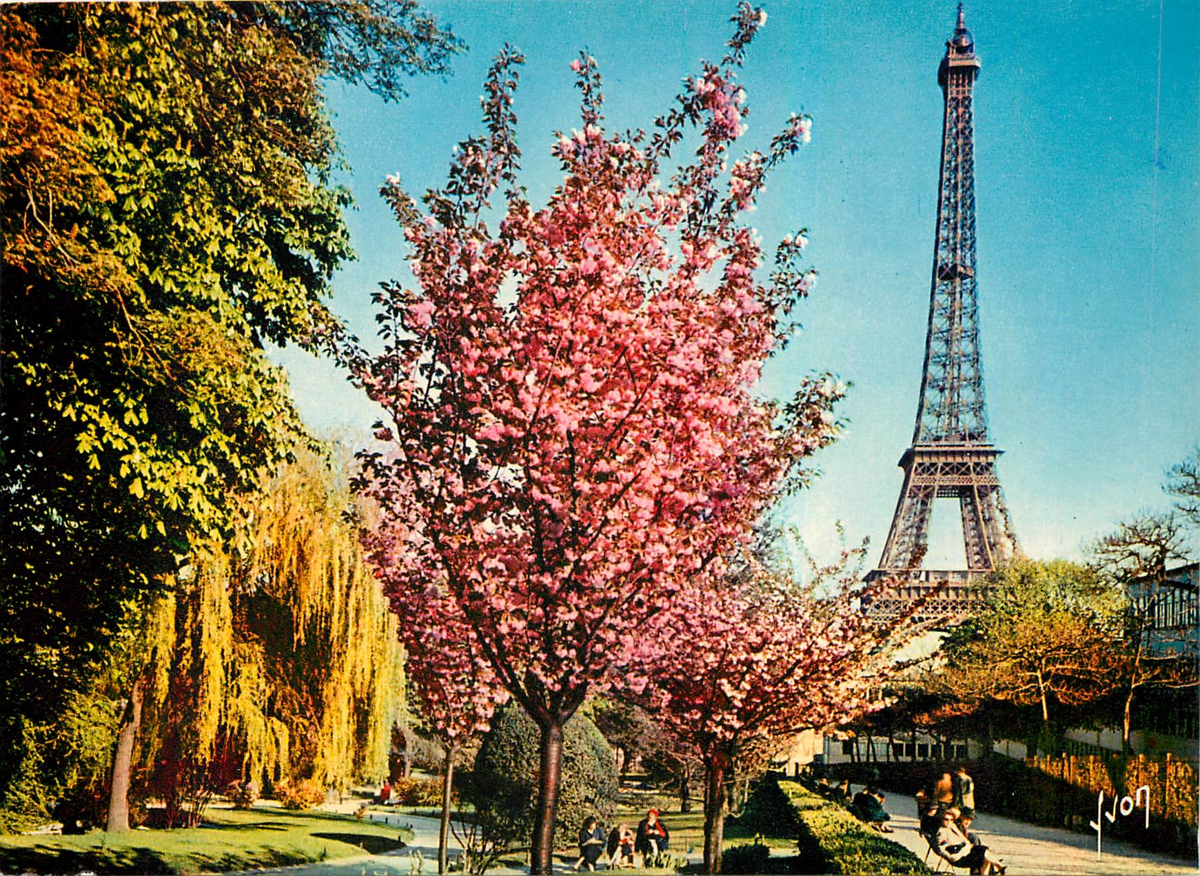 CPM Couleurs et Lumiere de France Paris La Tour Eiffel vue des Jardins du Palais de Chaillot