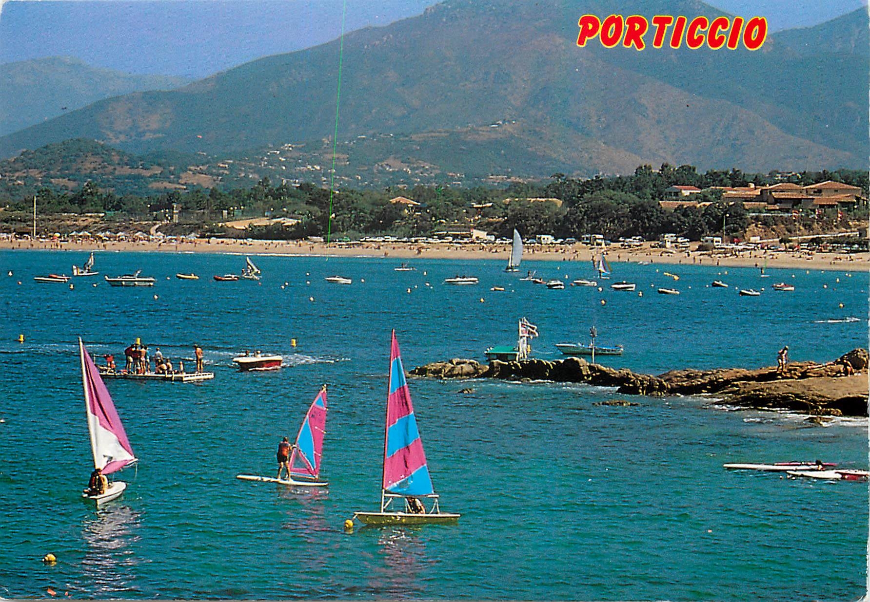 CPM Corse Ile de Beaute Souvenir de Porticcio les plages