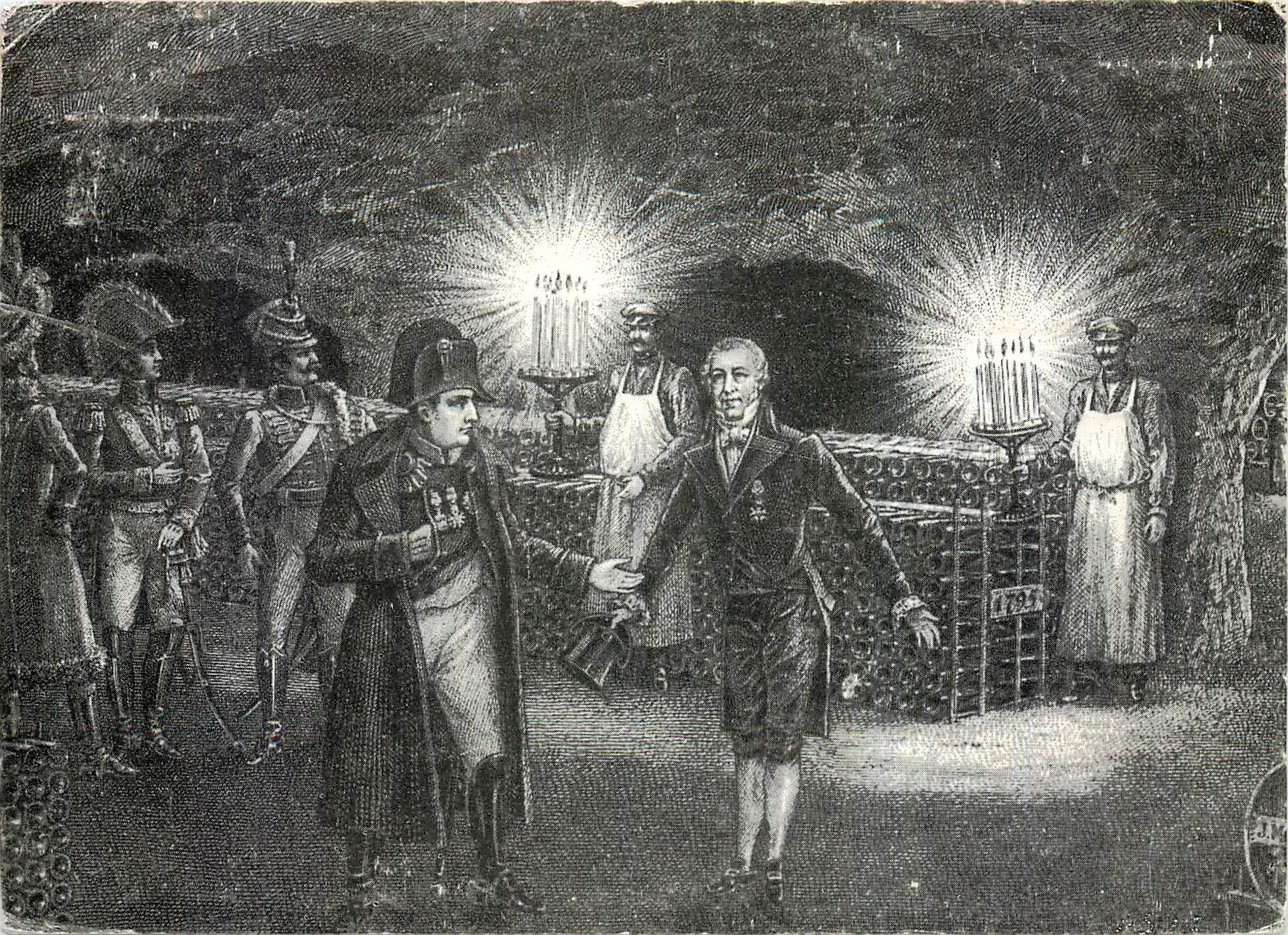 CPM Moet Maire d'Epernay recoit la visite de Napoleon I