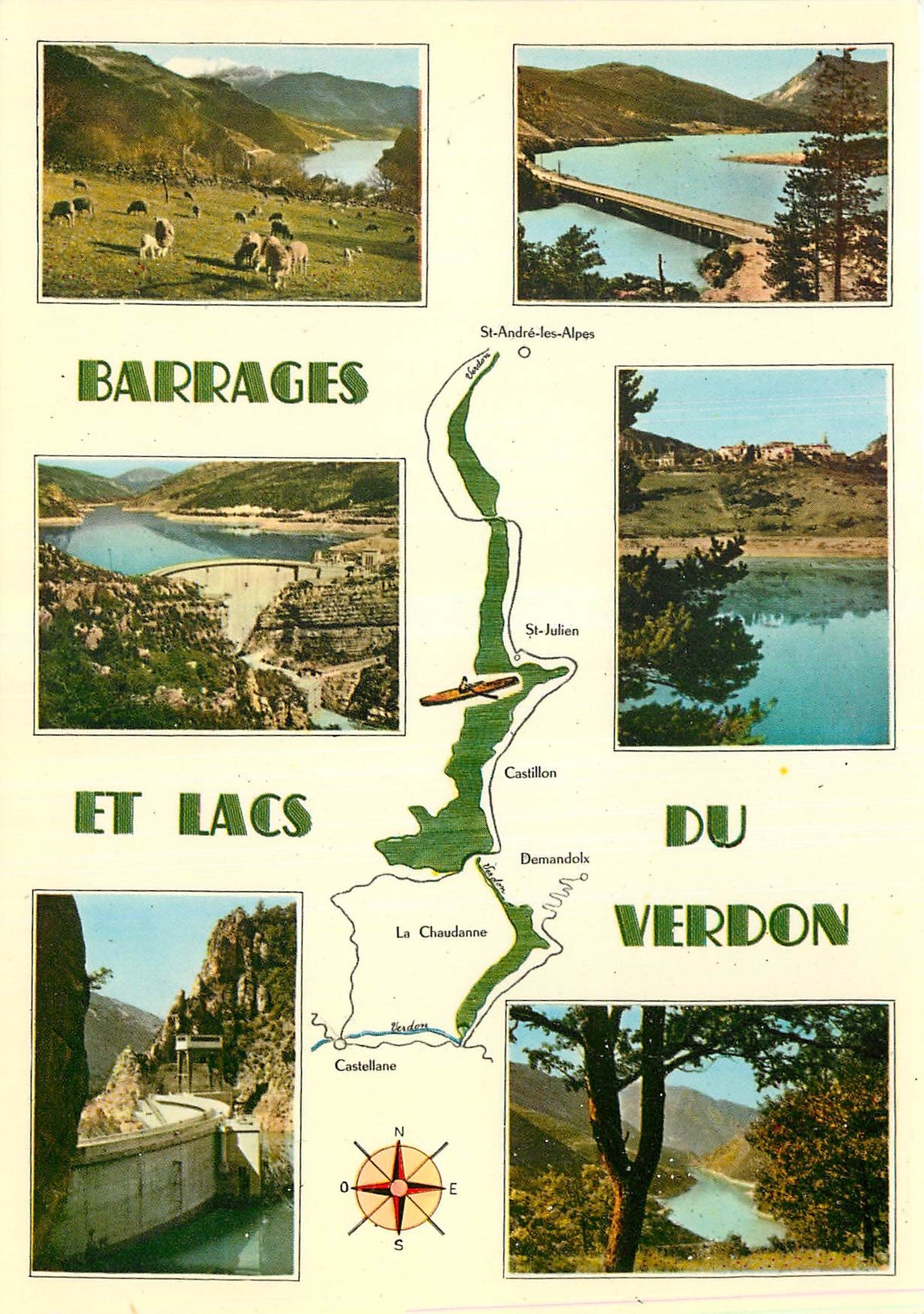 CPM Paysages de France Barrages de Castillon et de la Chaudanne Alpes de Haute Provence