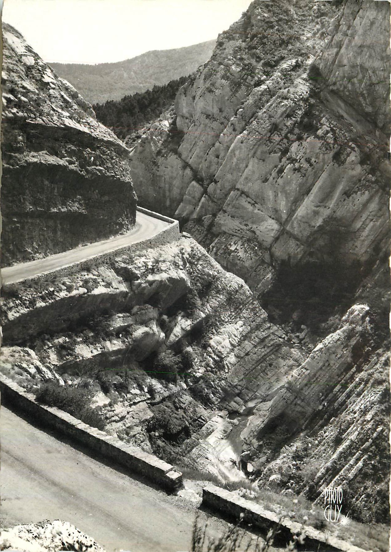 CPM Route Napoleon Clues de Taulanne ou Col des Lacques entre Castellane et Digne 