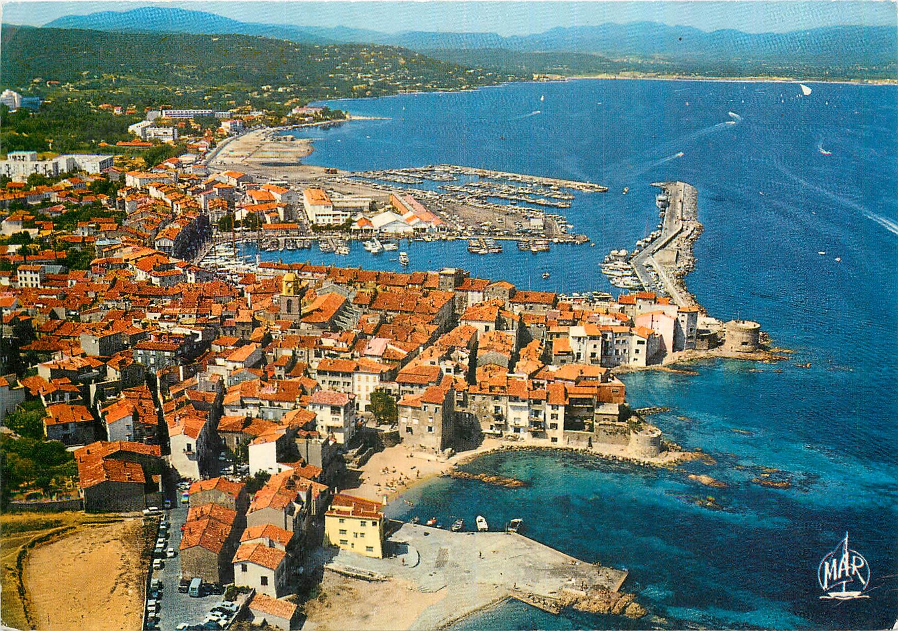 CPM La Cote d'Azur Saint Tropez Var Vue aerienne au premier plan la Ponche 
