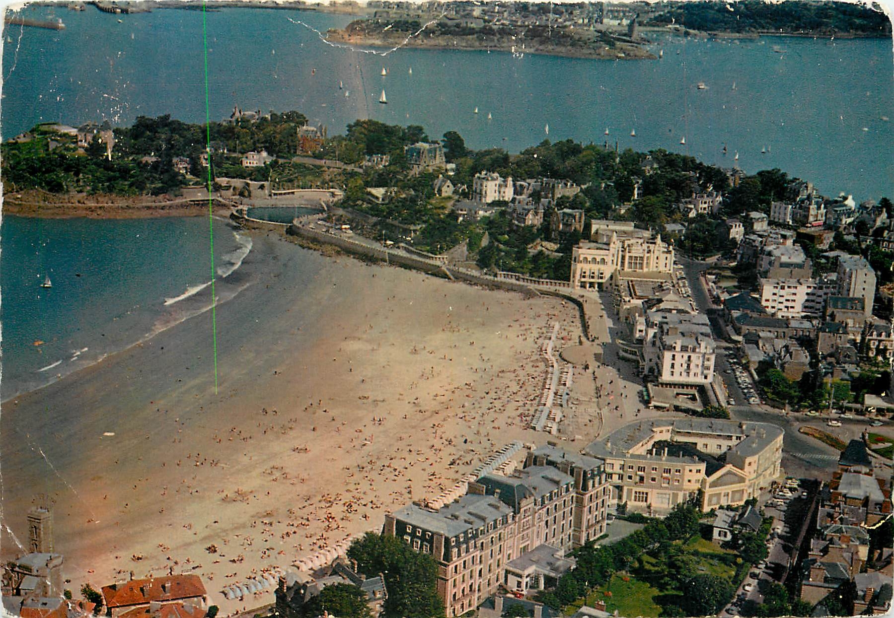 CPM Dinard Cote d'Emeraude I & V La Plage de l'Ecluse la Pointe du Moulinet l'Estuaire de la Rance a