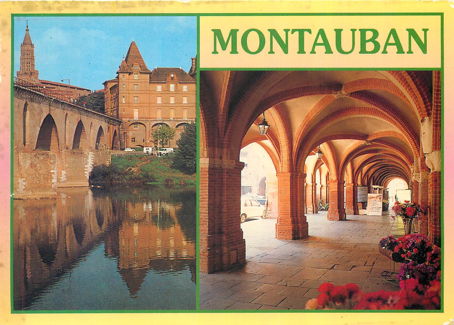 CPM Montauban Tarn et Garonne Le Musee Ingres La Place Nationale 