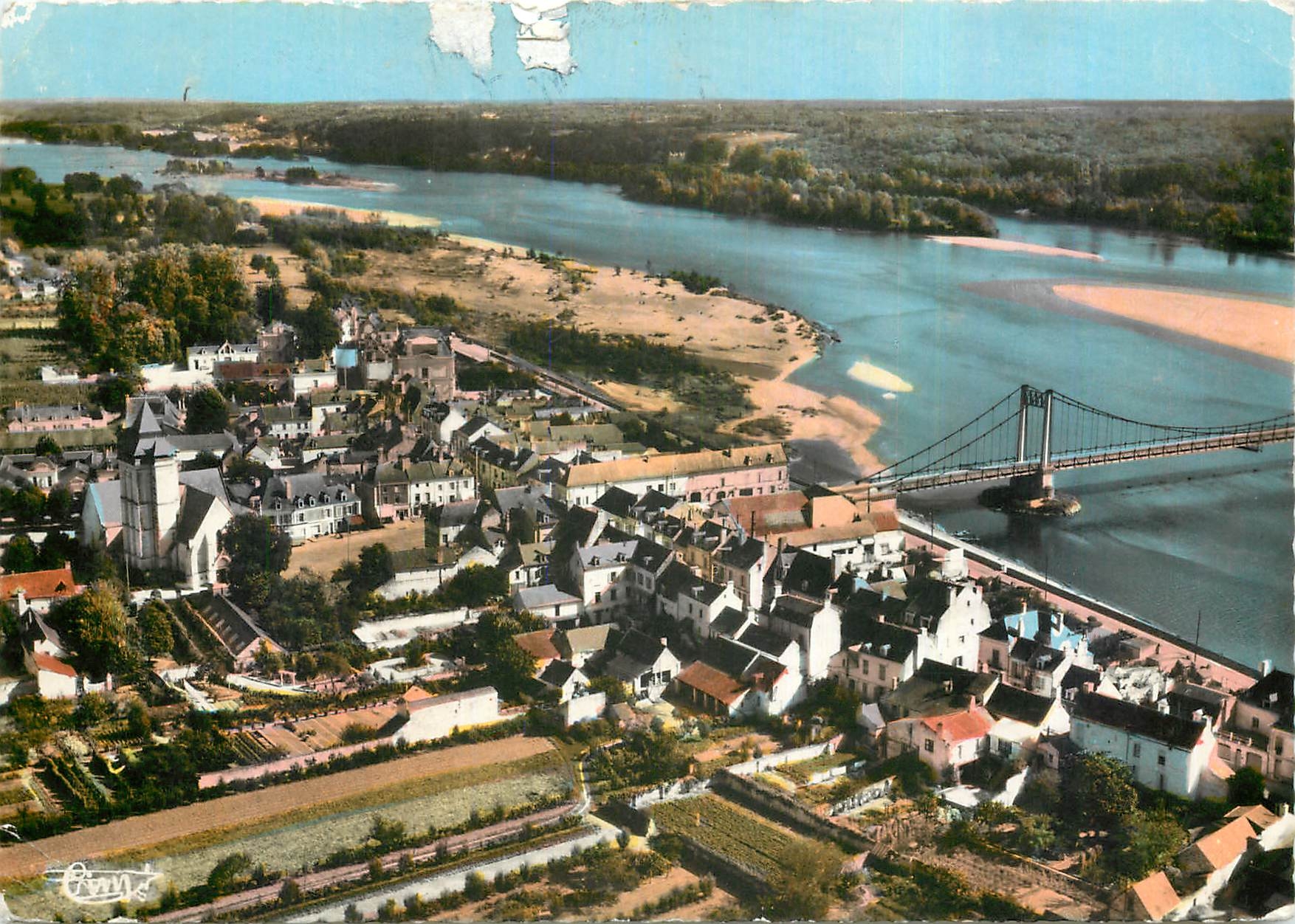 CPM Les Rosiers sur Loire M et L Vue generale aerienne