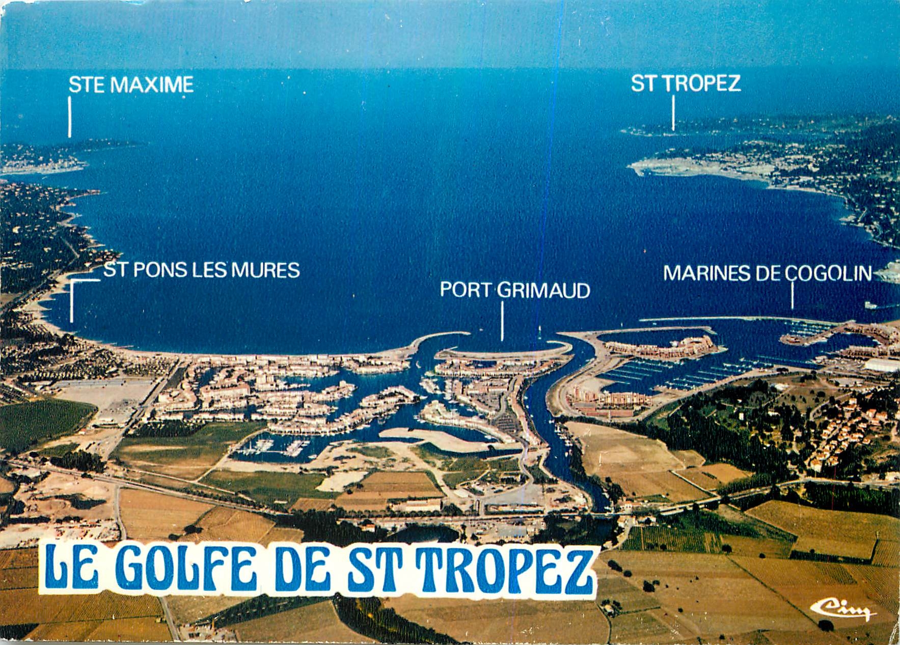 CPM Golfe de St Tropez Var Vue aerienne
