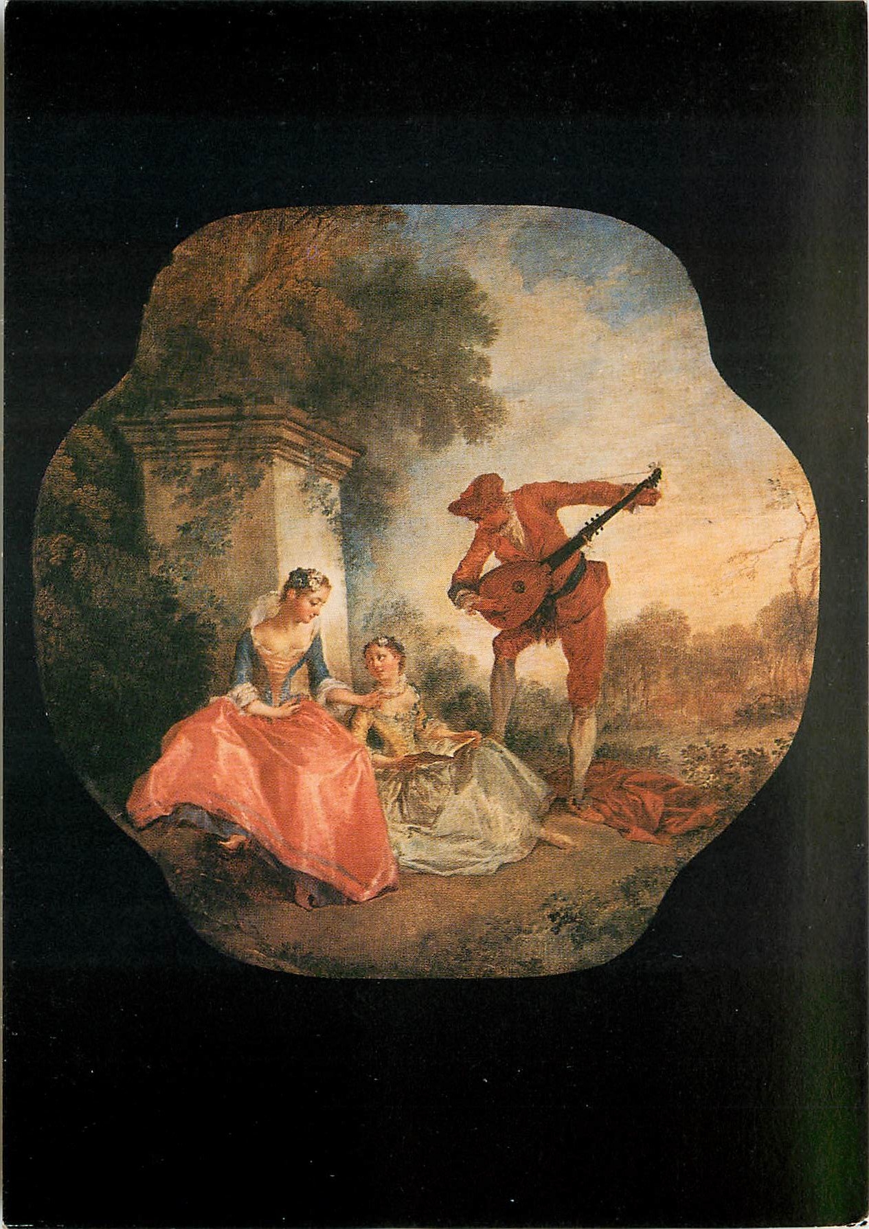 CPM Paris Musee du Louvre Lancret Nicolas La Lecon de musique