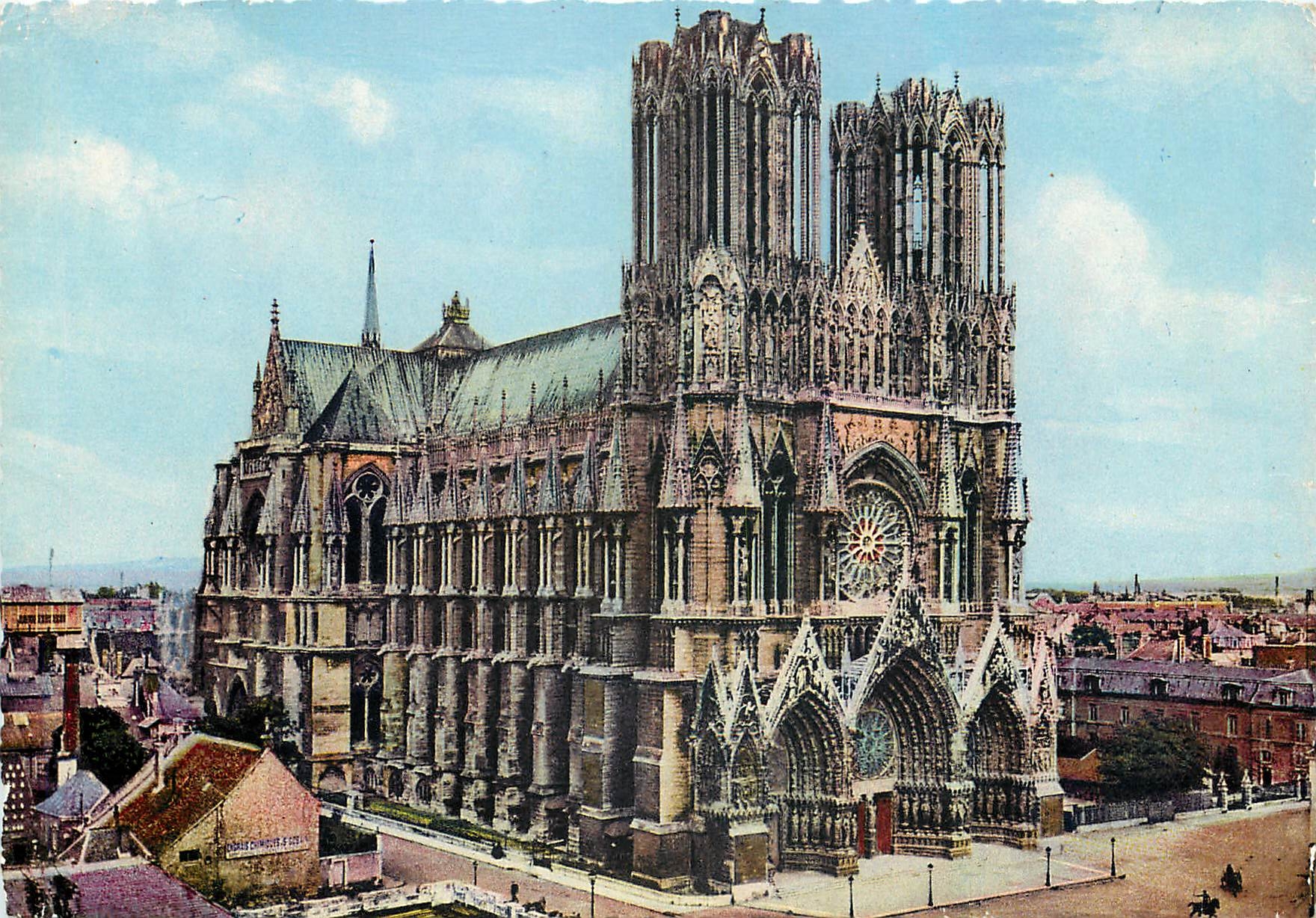 CPM La Cathedrale de Reims avant la guerre