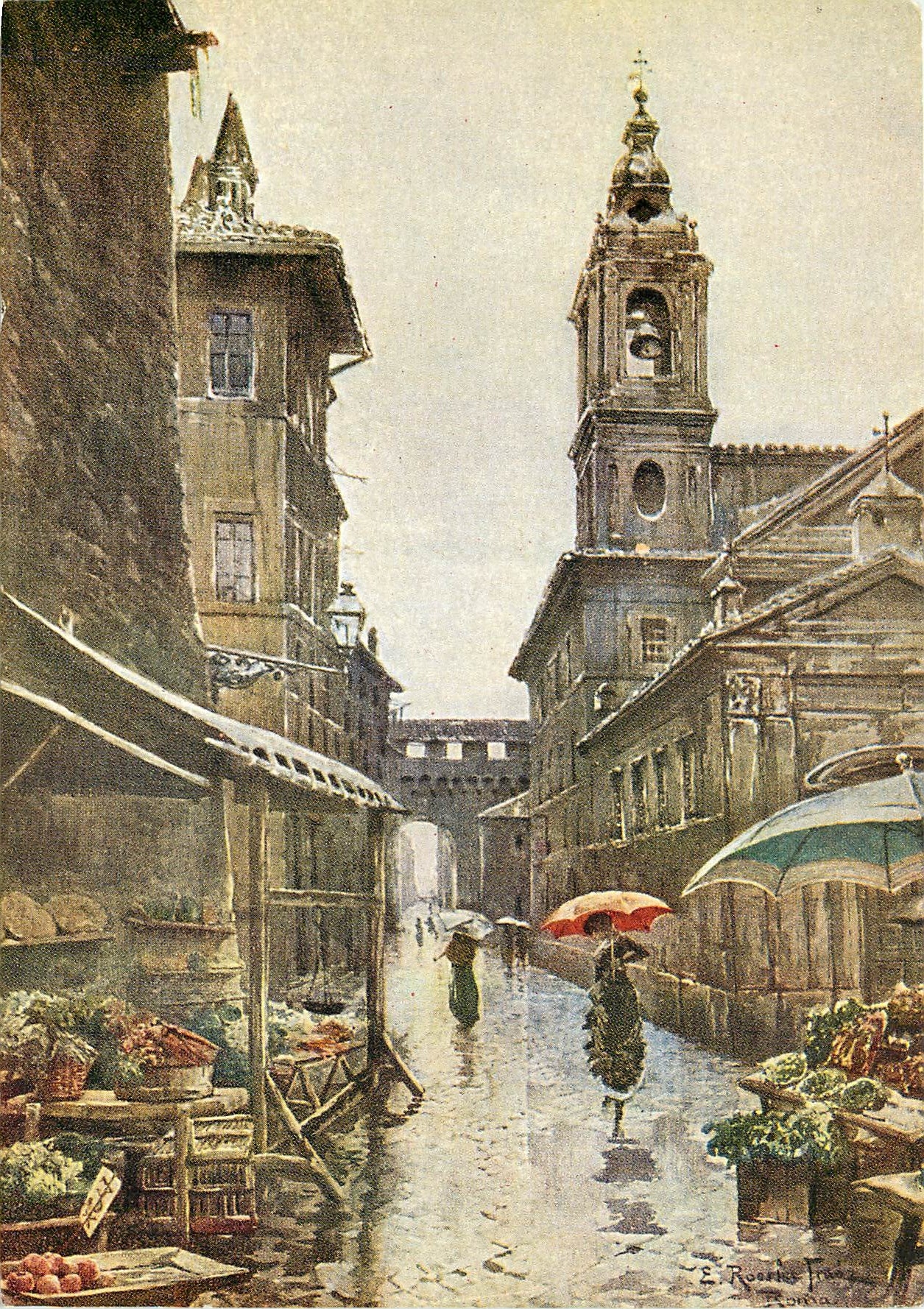 CPM Ettore Roesier Franz Serie Roma Sparta Via del Camparie di Bergo