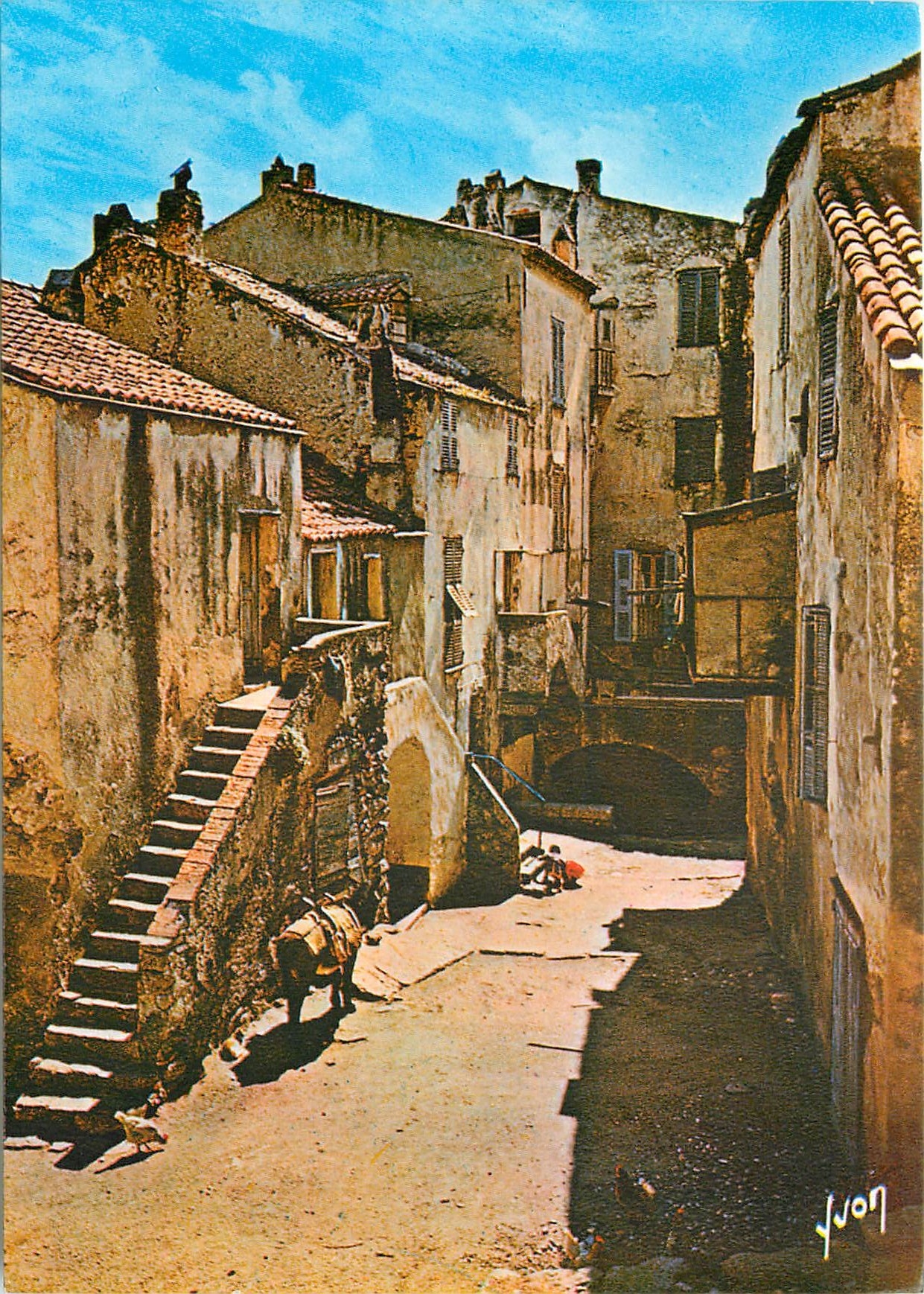 CPM La Corse Oasis de Beaute Calvi Vieilles maisons dans la basse Ville 