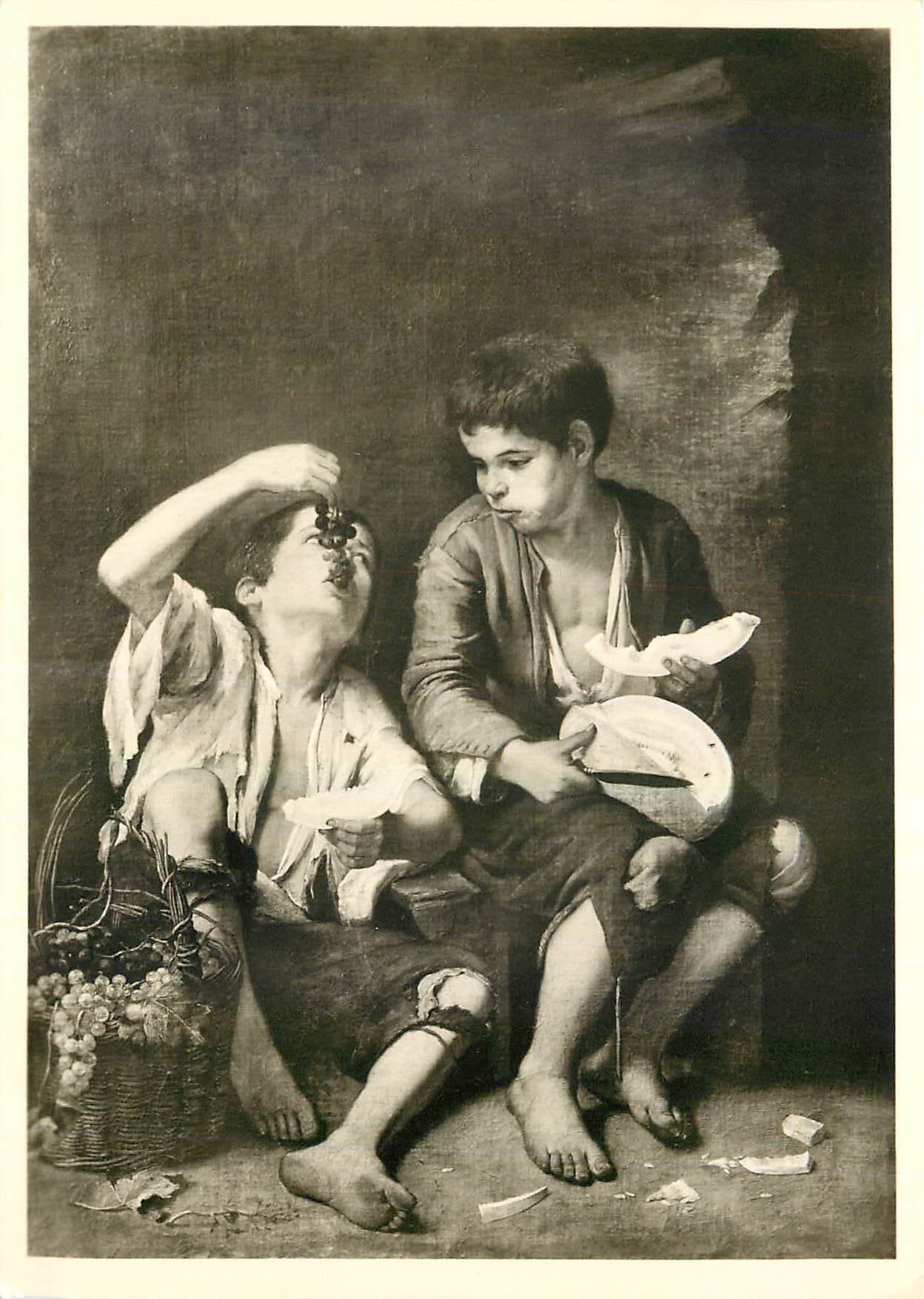 CPM Bartolome Esteban Murillo 1618 1682 aus Melonen und Traubenesser um 1650 60