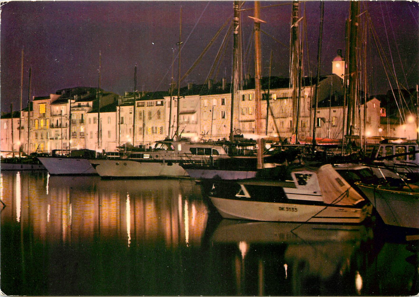 CPA Saint Tropez la nuit 